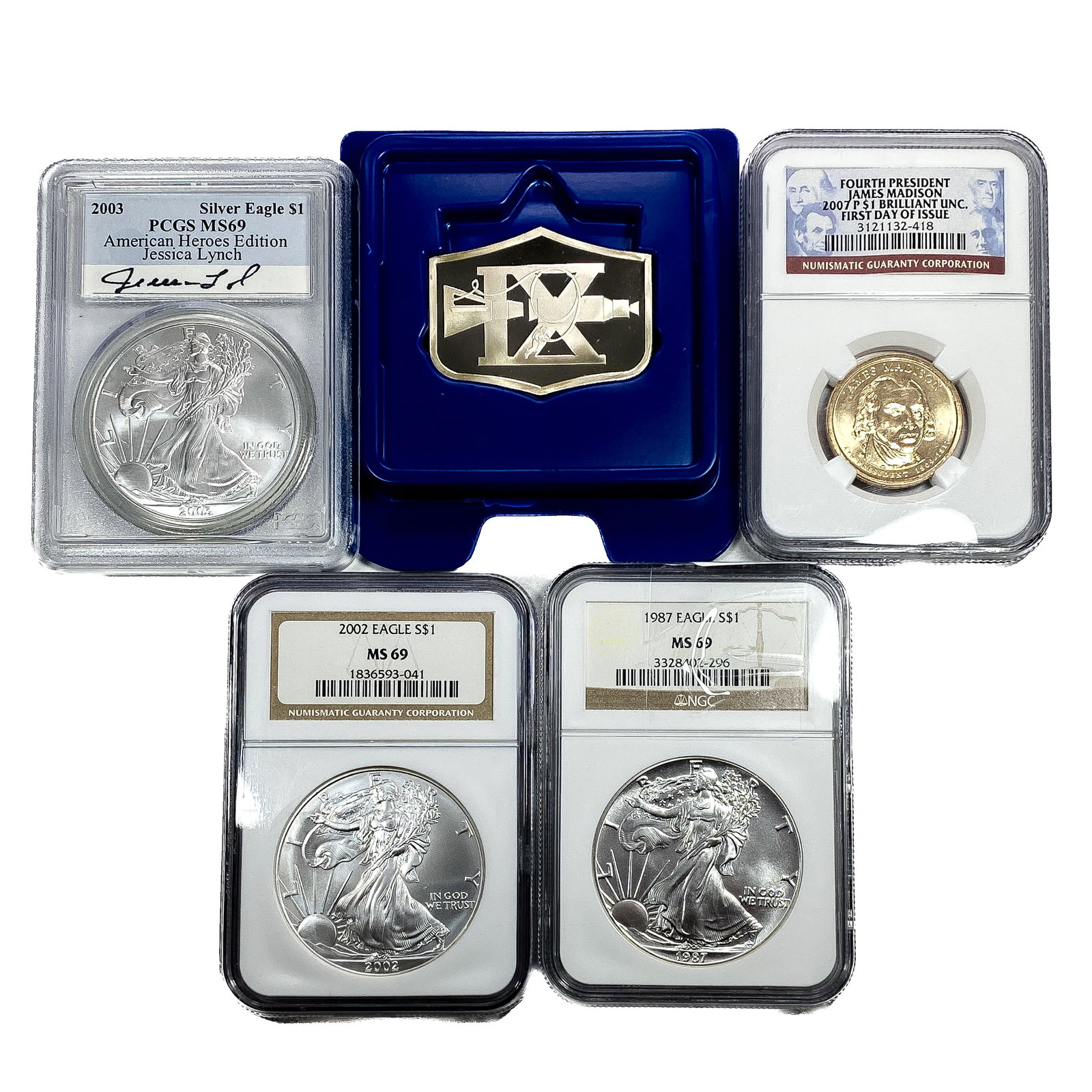 [5] 1987-2007 U.S. Dollar and Silver Medal Lot: [5] 1987-2007 U.S. Dollar and Silver Medal Lot
