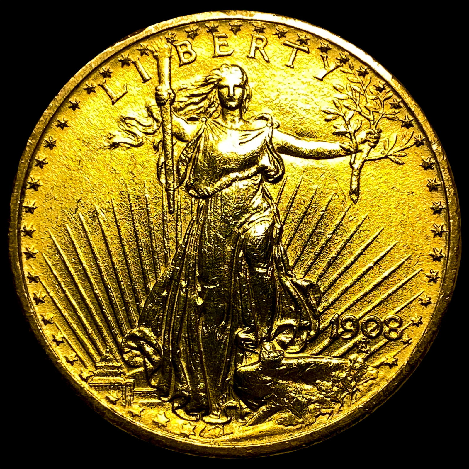 1908 $20 Gold Double Eagle (1 of 2)