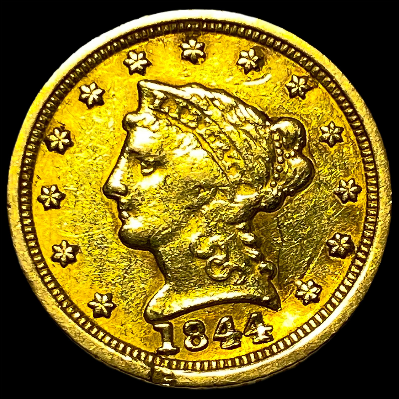 1844-D $2.50 Gold Quarter Eagle: 1844-D $2.50 Gold Quarter Eagle