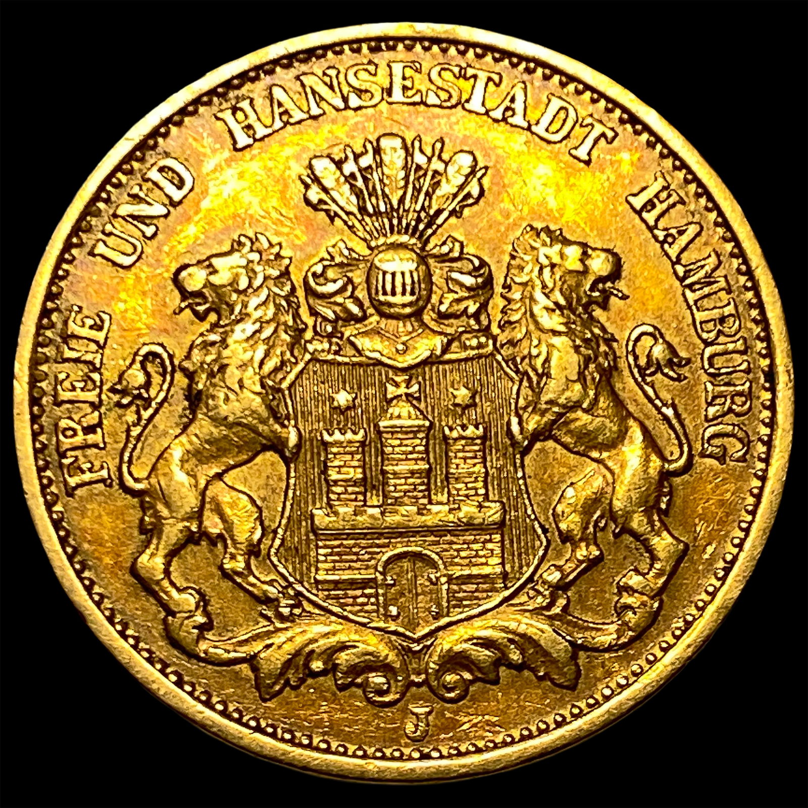 1887J Germany Gold 20 Mark: 1887J Germany Gold 20 Mark