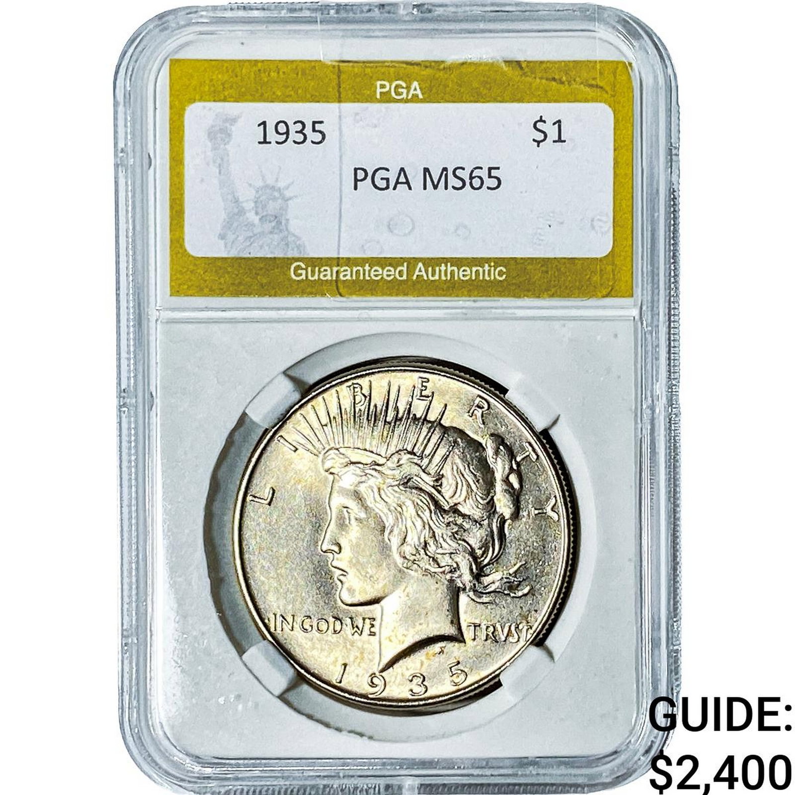 1935 Silver Peace Dollar PGA MS65 (1 of 2)