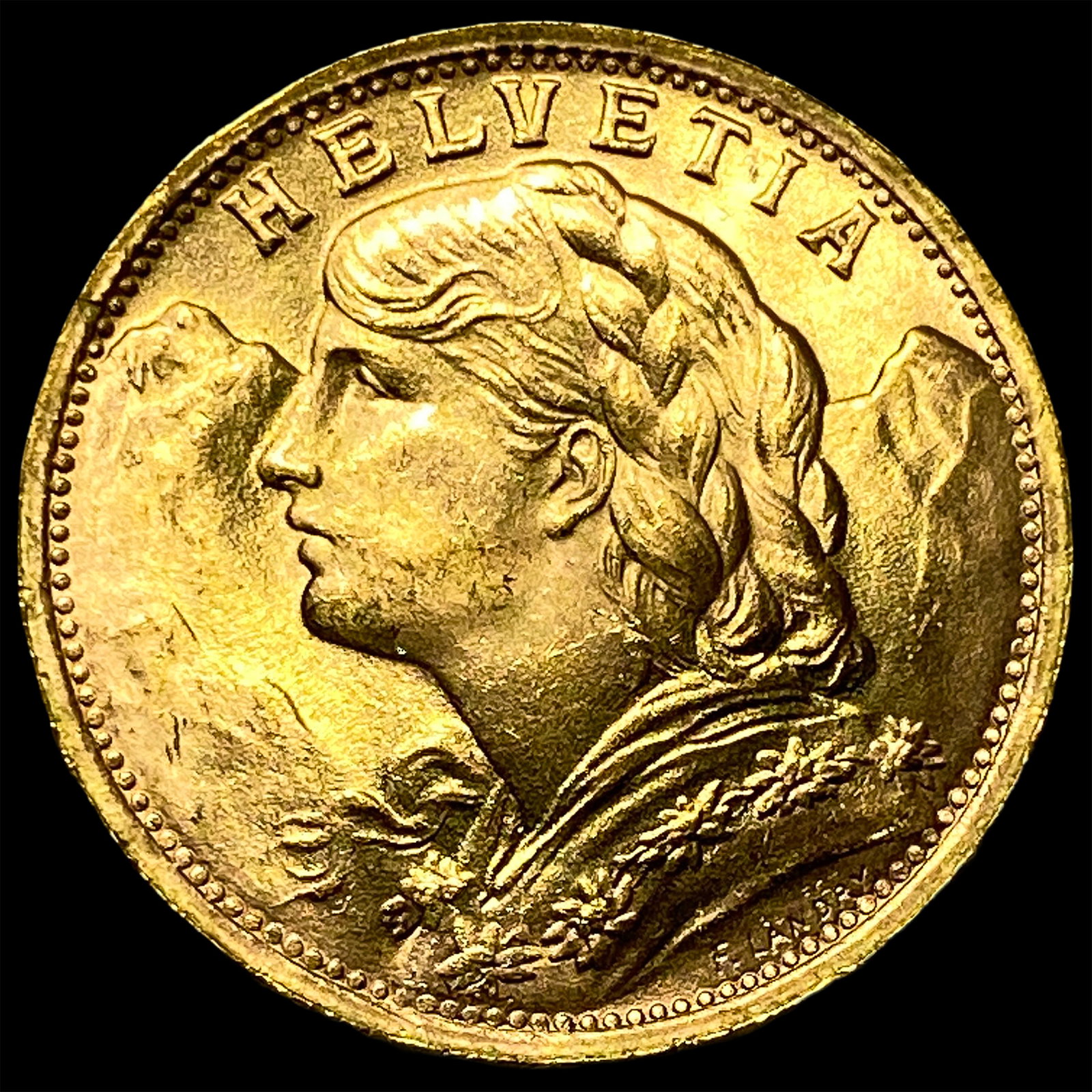 1935 Switzerland Gold 20 Francs: 1935 Switzerland Gold 20 Francs