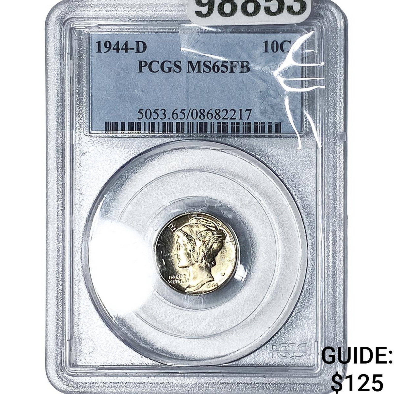 1944-D Mercury Silver Dime PCGS MS65 FSB: 1944-D Mercury Silver Dime PCGS MS65 FSB