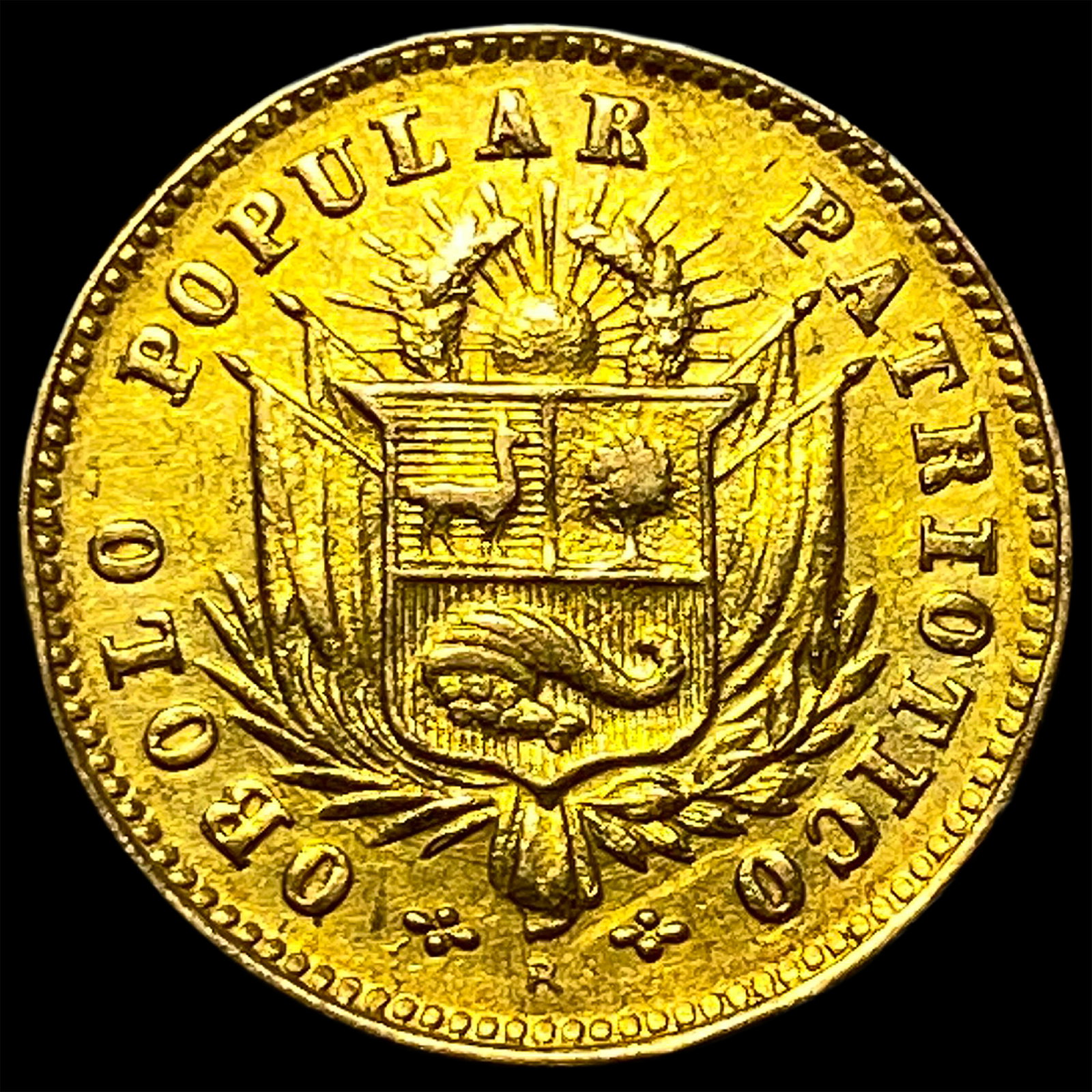 1910 Peru Gold 5 Soles (1 of 2)
