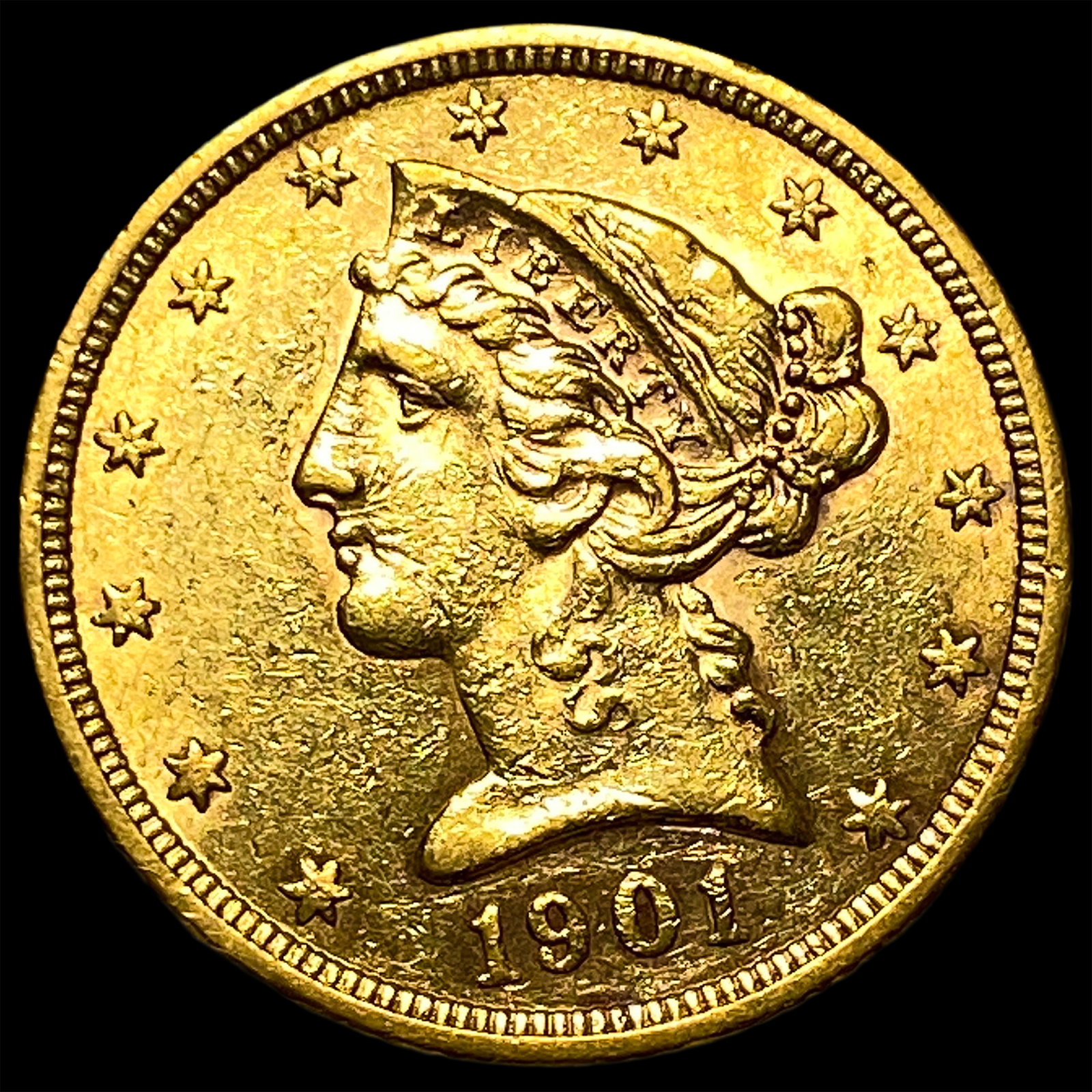 1901-S $5 Gold Half Eagle: 1901-S $5 Gold Half Eagle