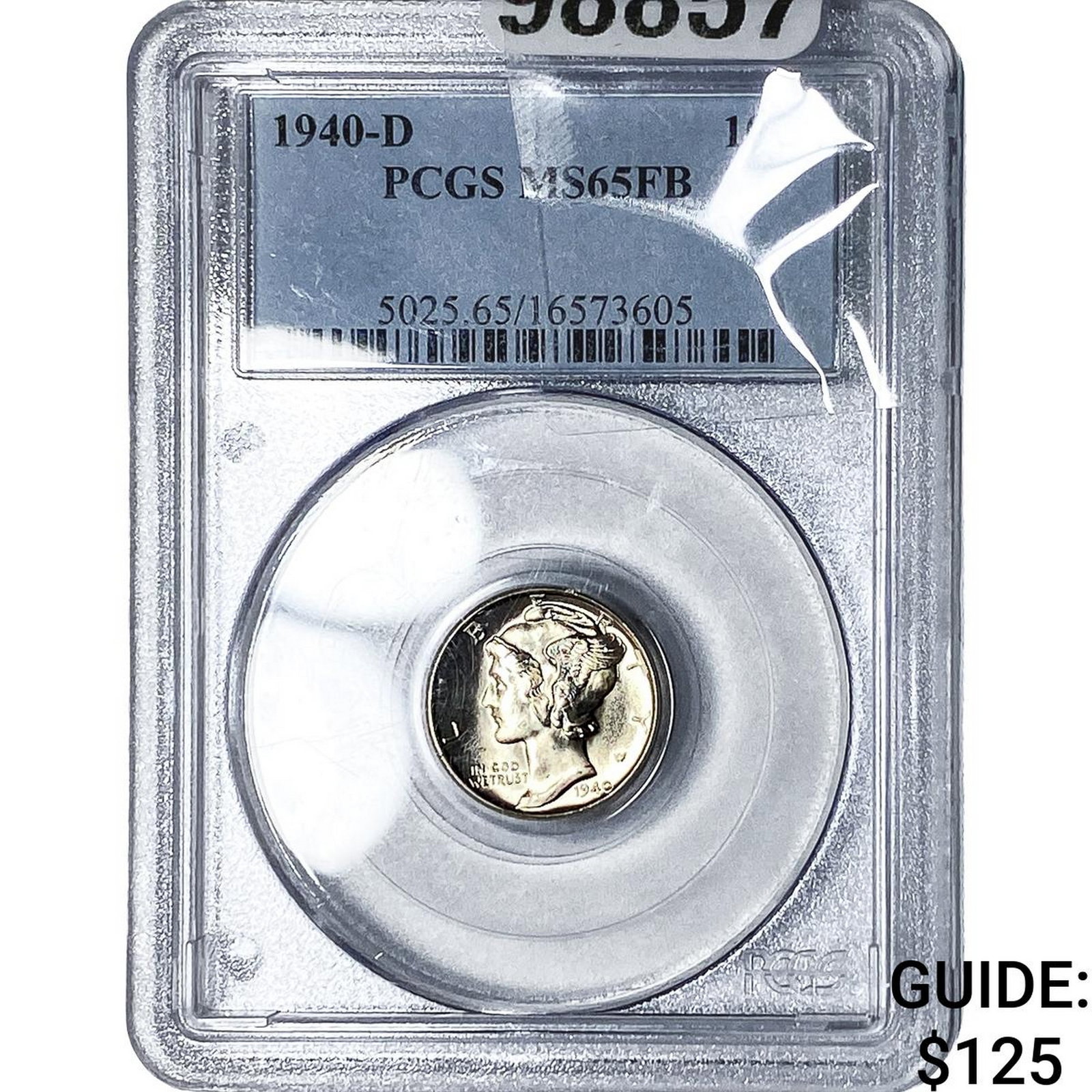 1940-D Mercury Silver Dime PCGS MS65 FSB: 1940-D Mercury Silver Dime PCGS MS65 FSB
