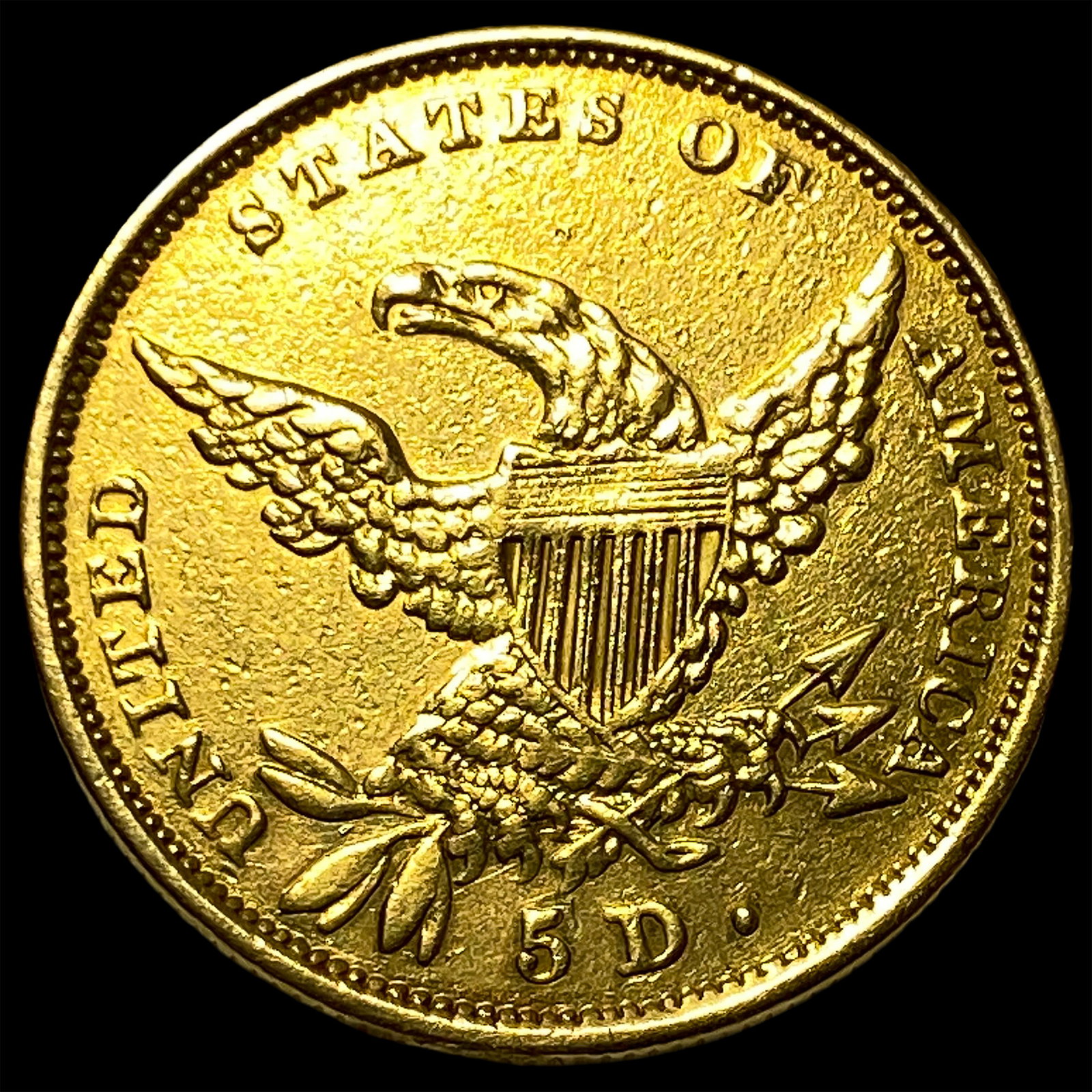 1834 $5 Gold Half Eagle - 2