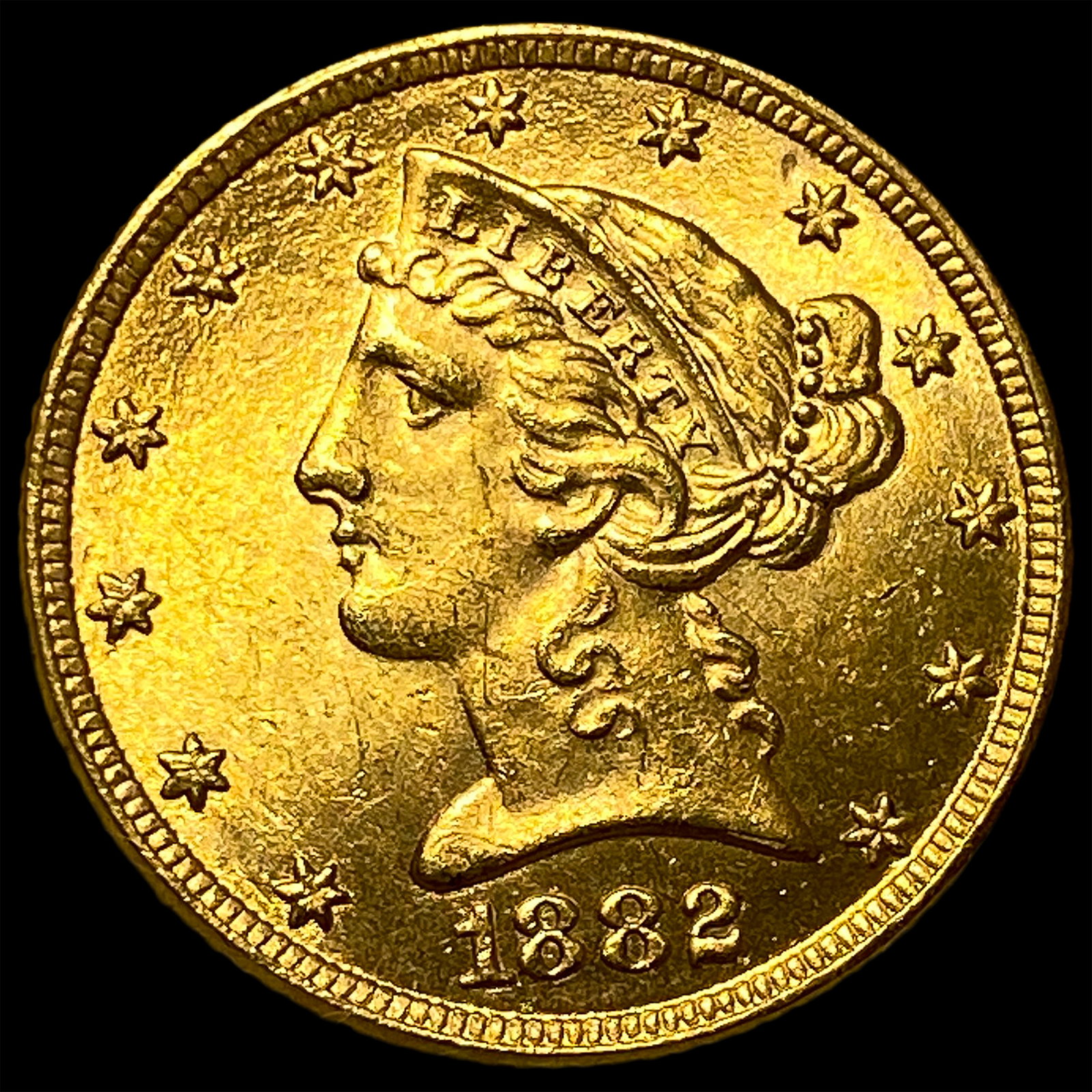 1882 $5 Gold Half Eagle: 1882 $5 Gold Half Eagle
