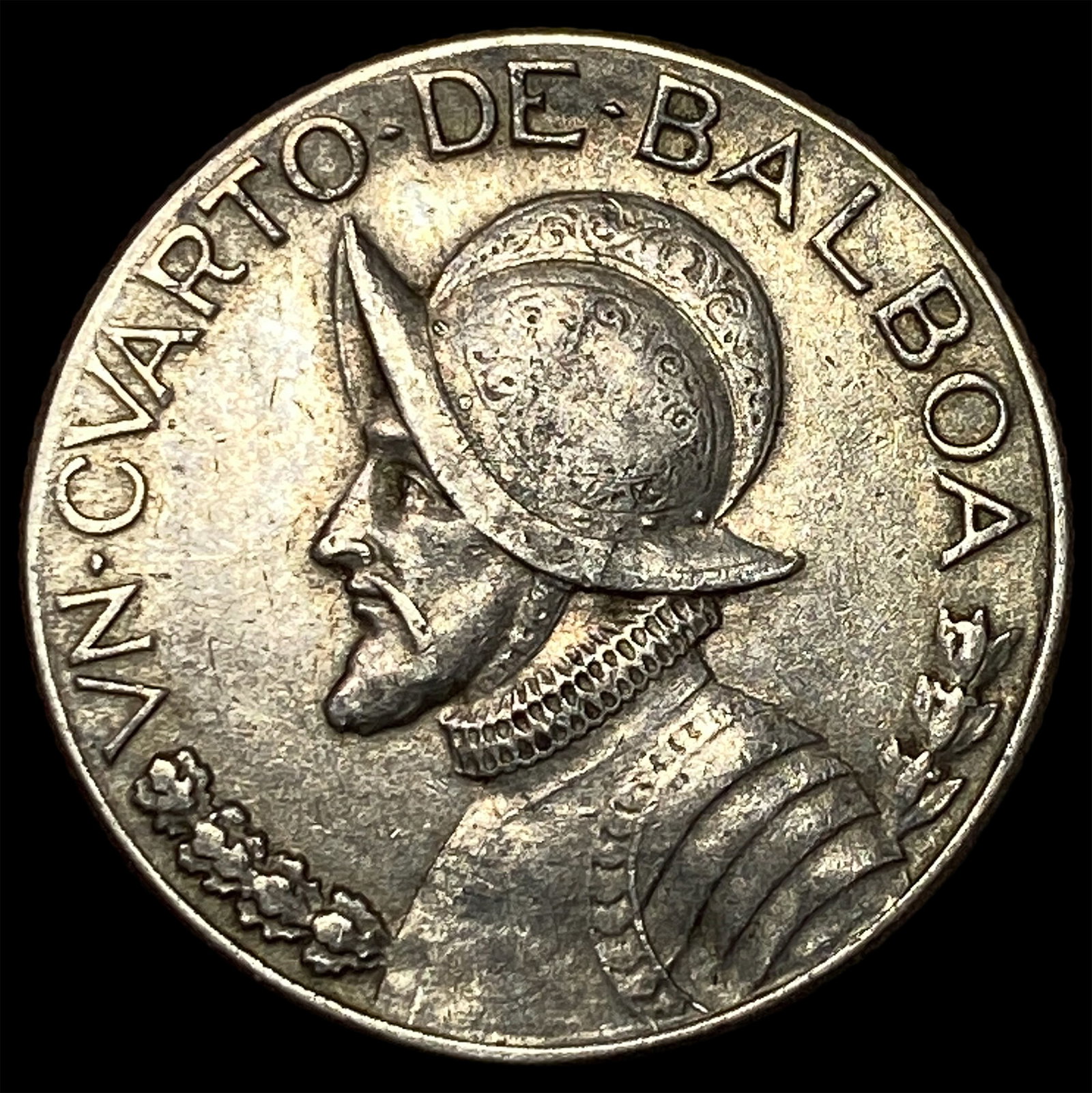 1932 Panama Silver 1/4 Balboa CLOSELY UNCIRCULATED: 1932 Panama Silver 1/4 Balboa CLOSELY UNCIRCULATED