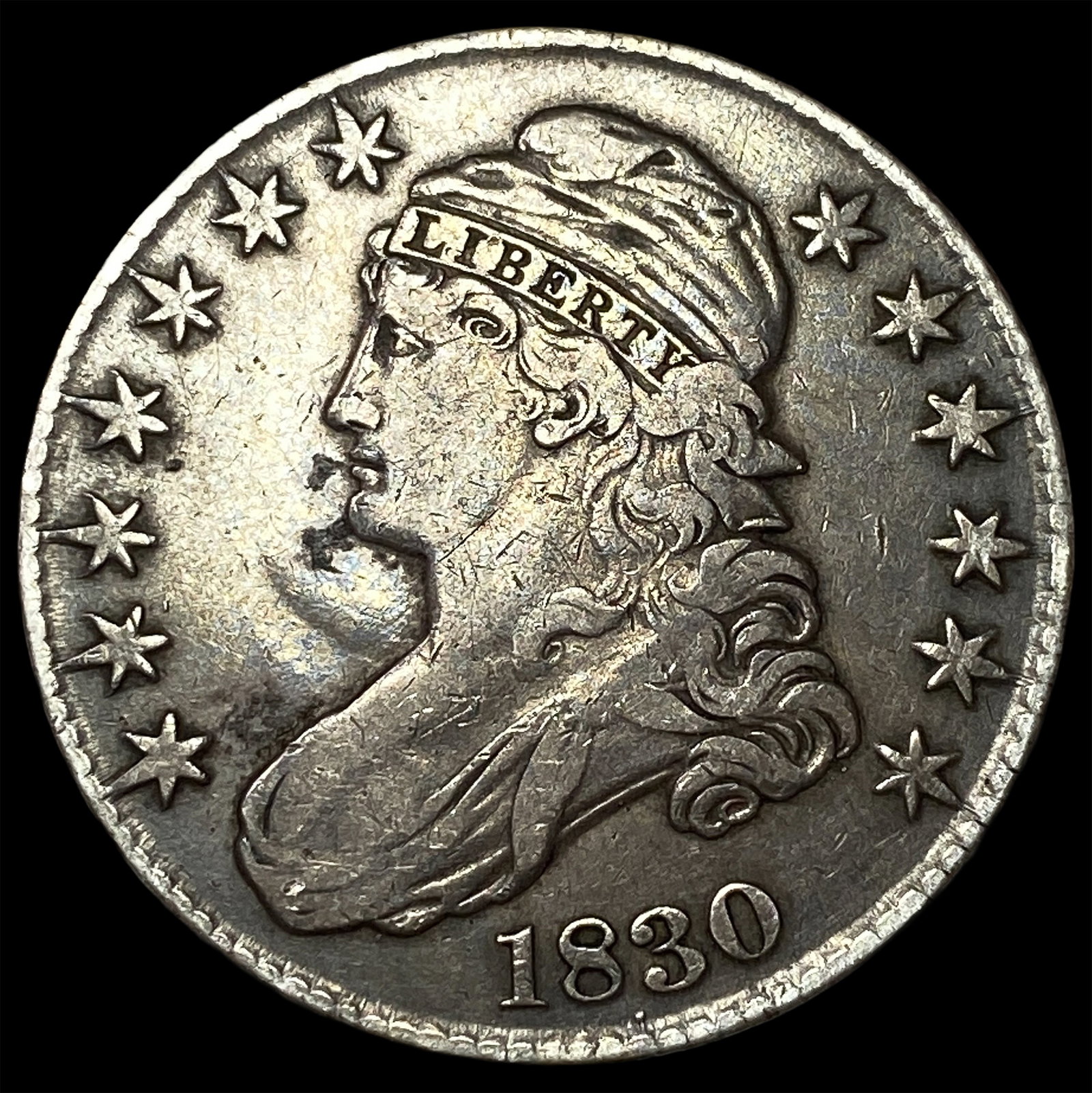 1830 Capped Bust Half Dollar CHOICE AU: 1830 Capped Bust Half Dollar CHOICE AU