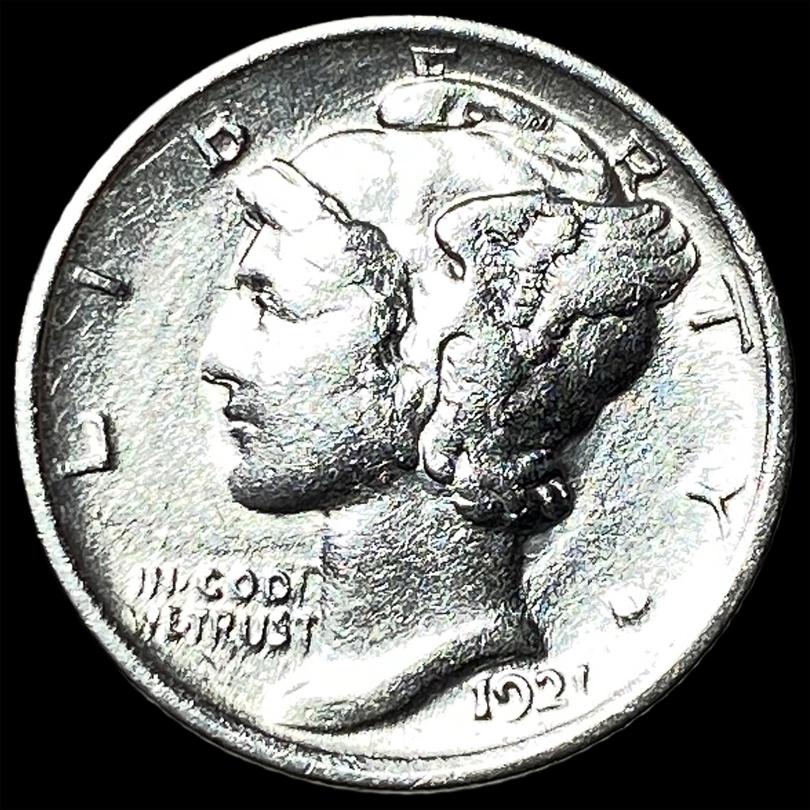 1921-S Mercury Dime UNCIRCULATED: 1921-S Mercury Dime UNCIRCULATED