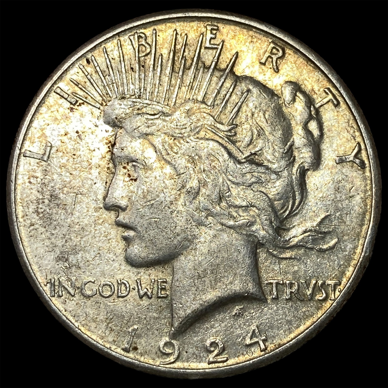 1924 Silver Peace Dollar CLOSELY UNCIRCULATED: 1924 Silver Peace Dollar CLOSELY UNCIRCULATED
