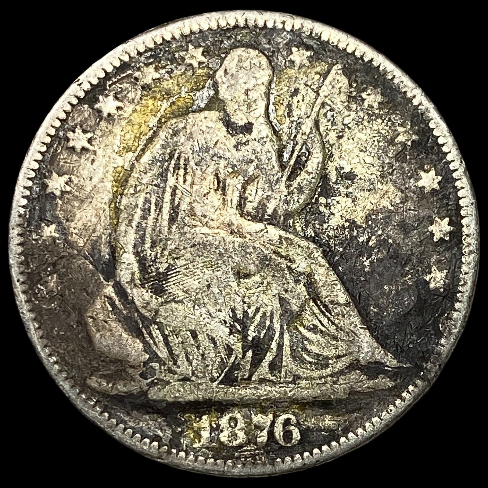 1876 Seated Liberty Half Dollar CLOSELY UNCIRCULATED: 1876 Seated Liberty Half Dollar CLOSELY UNCIRCULATED