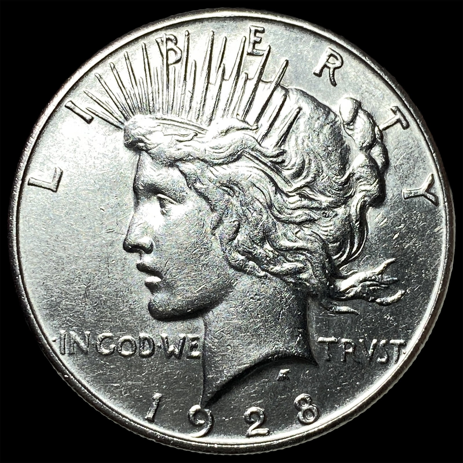 1928-S Silver Peace Dollar CLOSELY UNCIRCULATED: 1928-S Silver Peace Dollar CLOSELY UNCIRCULATED
