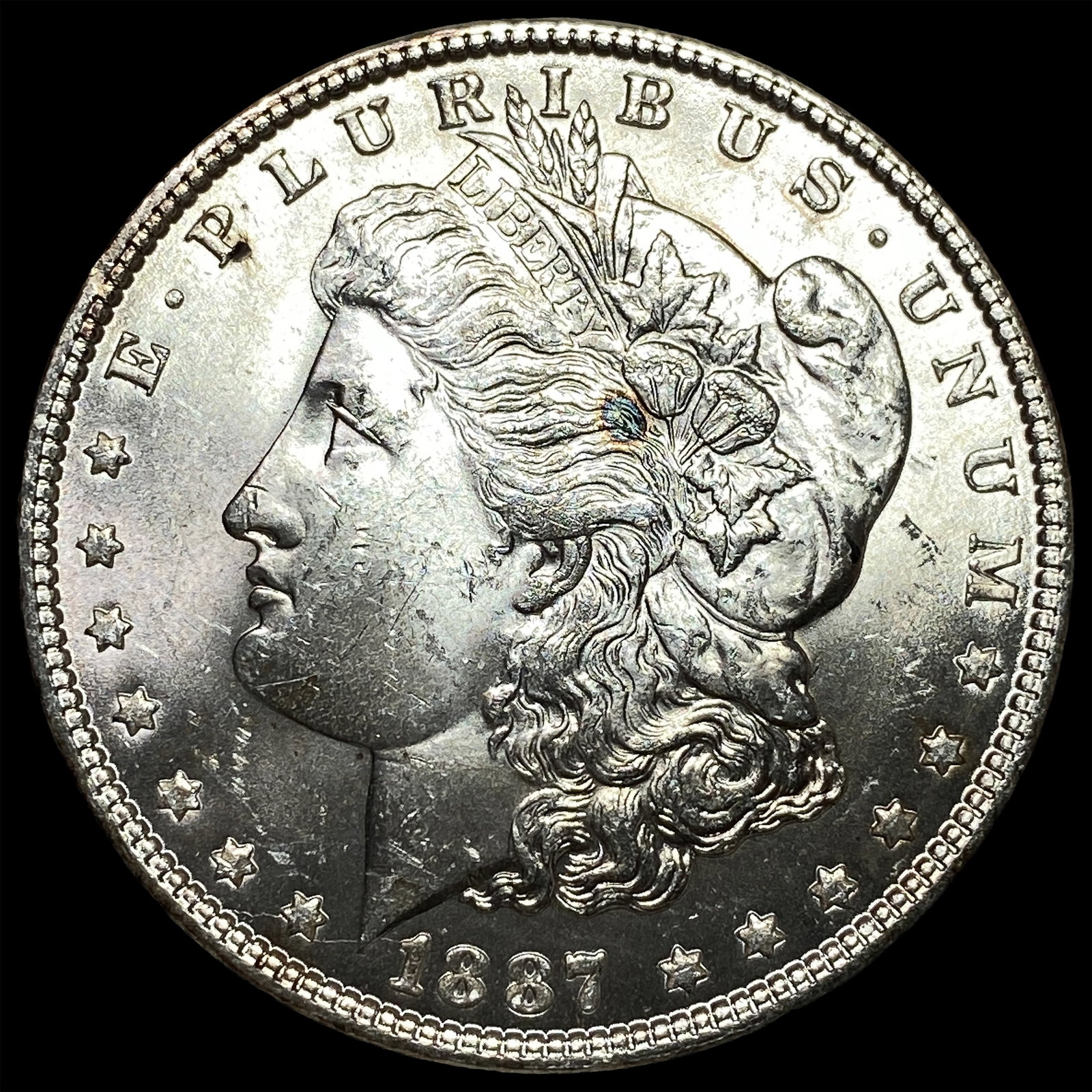 1887 Morgan Silver Dollar GEM BU: 1887 Morgan Silver Dollar GEM BU