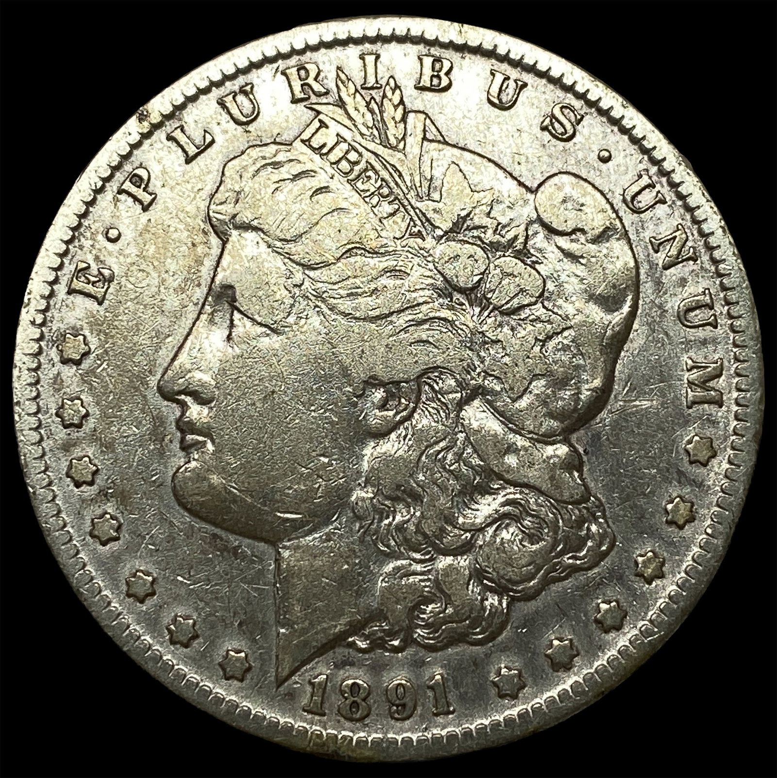 1891-CC Silver Morgan Dollar NEARLY UNCIRCULATED: 1891-CC Silver Morgan Dollar NEARLY UNCIRCULATED