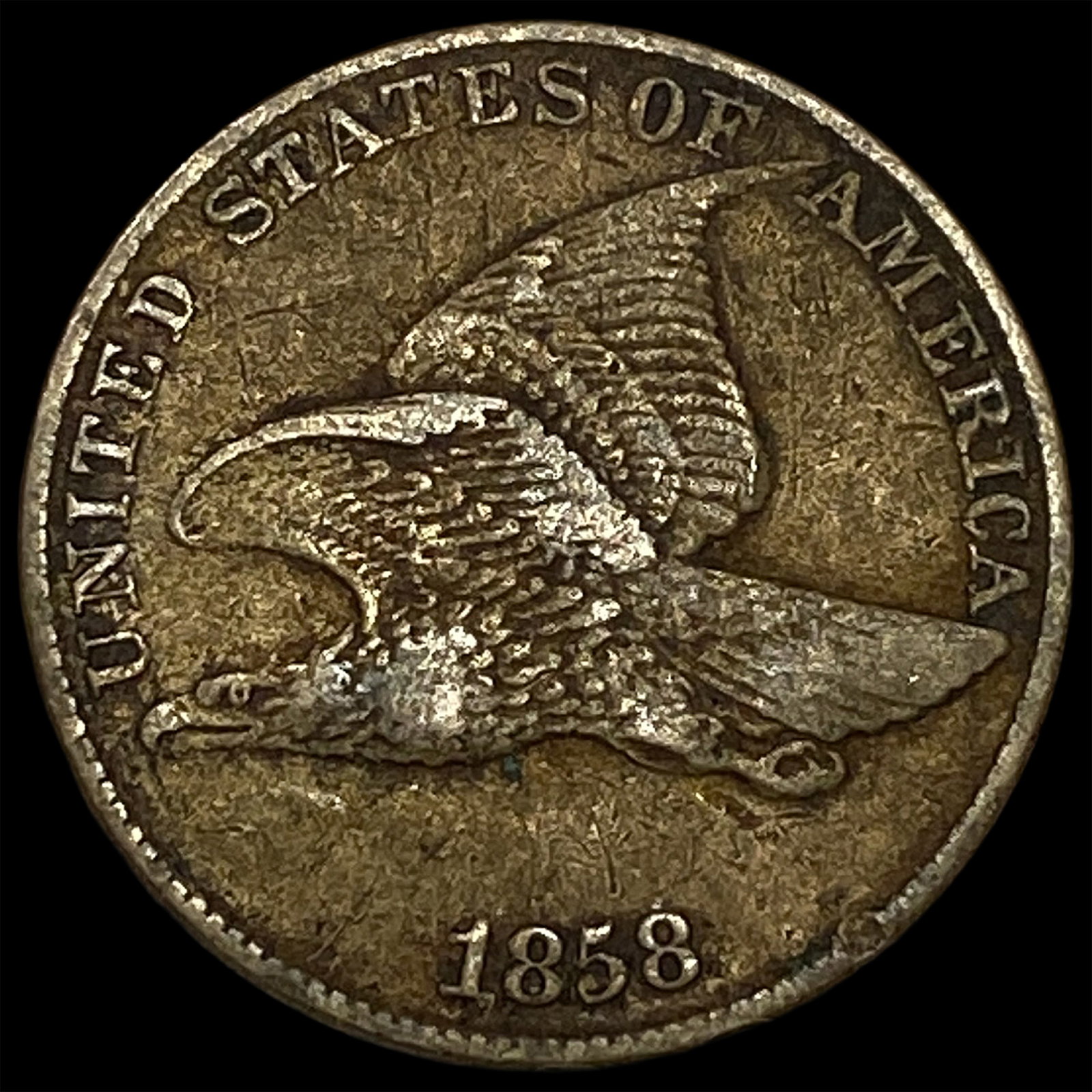1858 Flying Eagle Cent NEARLY UNCIRCULATED: 1858 Flying Eagle Cent NEARLY UNCIRCULATED