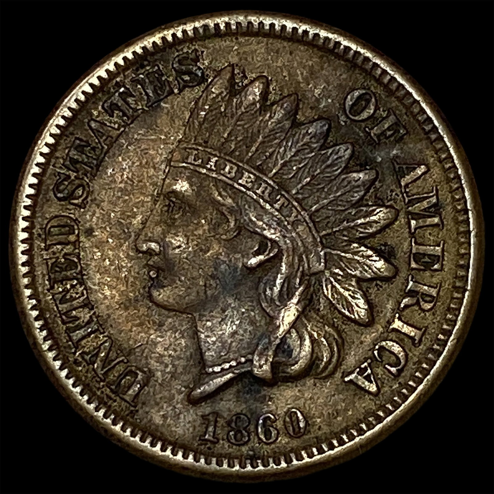1860 Copper-Nickel Indian Head Cent NEARLY UNCIRCULATED: 1860 Copper-Nickel Indian Head Cent NEARLY UNCIRCULATED