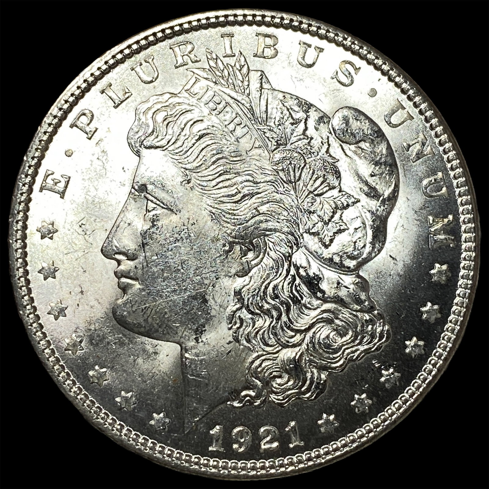 1921 Silver Morgan Dollar GEM BU: 1921 Silver Morgan Dollar GEM BU