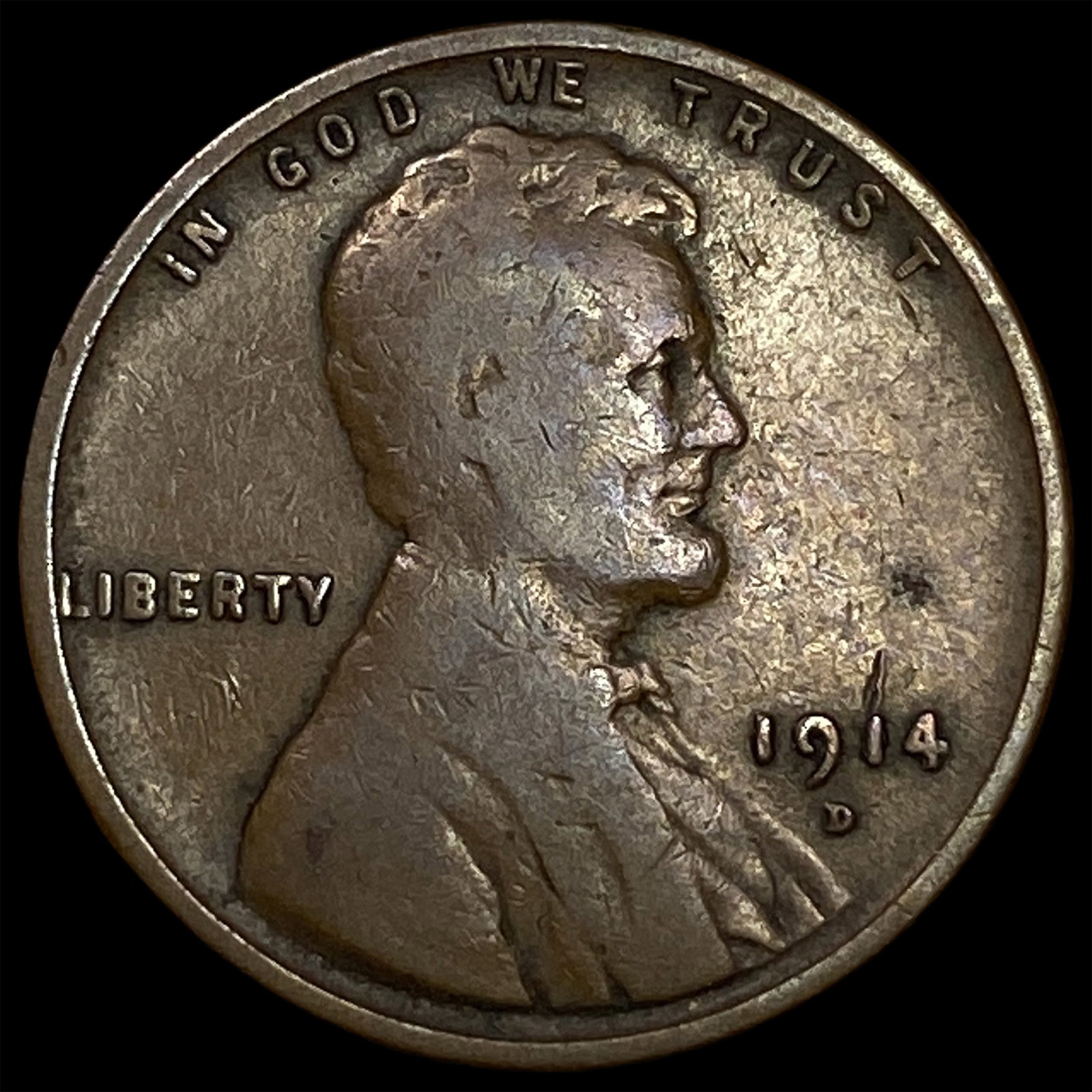1914-D Lincoln Wheat Cent CLOSELY UNCIRCULATED: 1914-D Lincoln Wheat Cent CLOSELY UNCIRCULATED