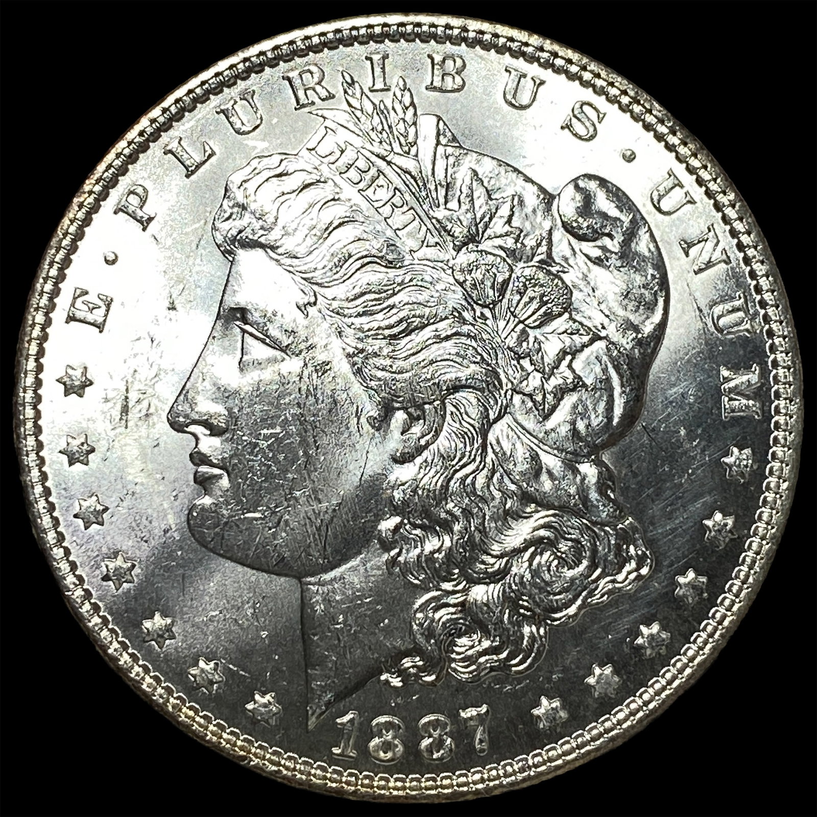 1887 Morgan Silver Dollar GEM BU: 1887 Morgan Silver Dollar GEM BU