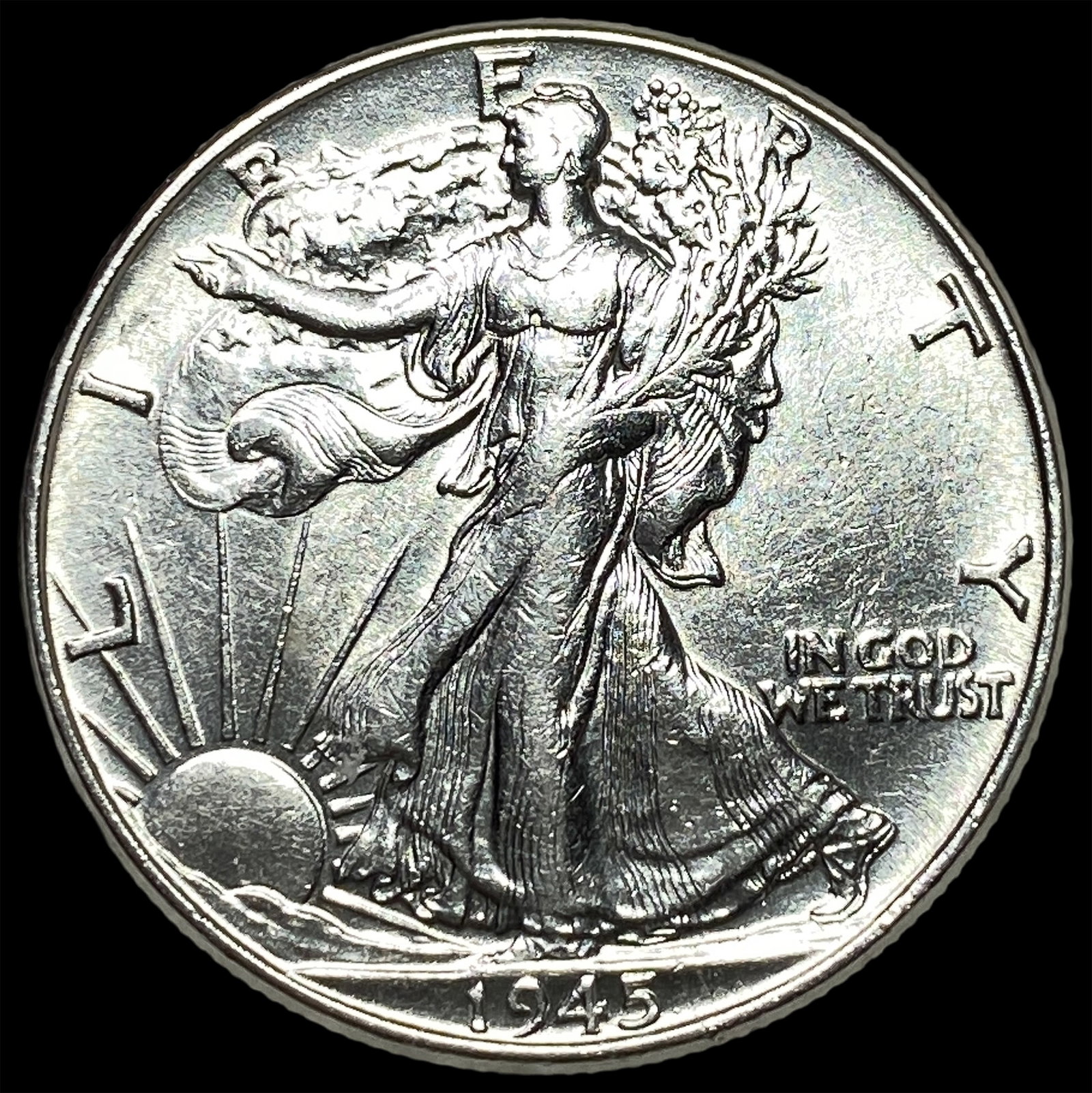 1945-S Silver Walking Liberty Half Dollar UNCIRCULATED: 1945-S Silver Walking Liberty Half Dollar UNCIRCULATED