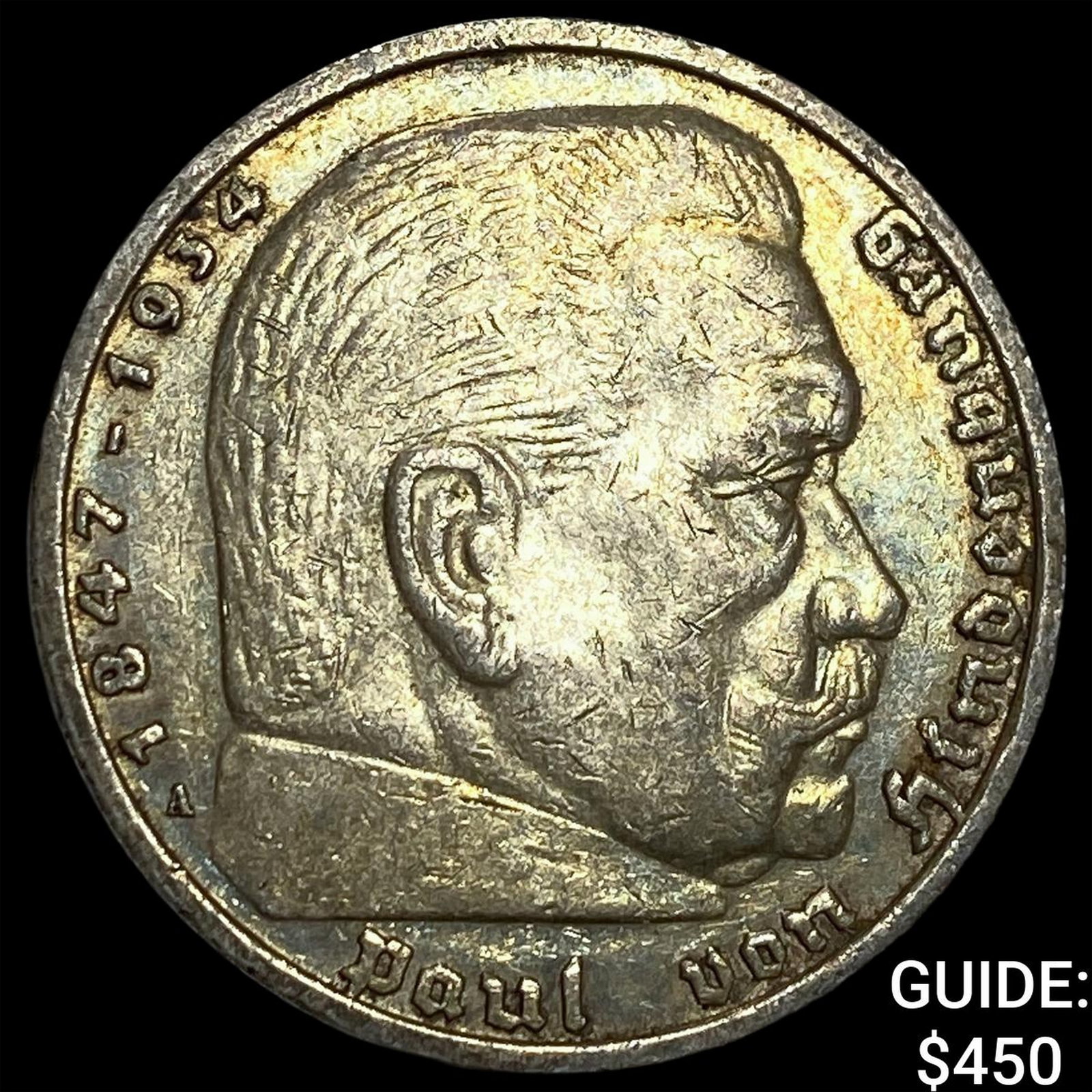 1935-A Germany Silver 5 Reichsmark CHOICE BU: 1935-A Germany Silver 5 Reichsmark CHOICE BU