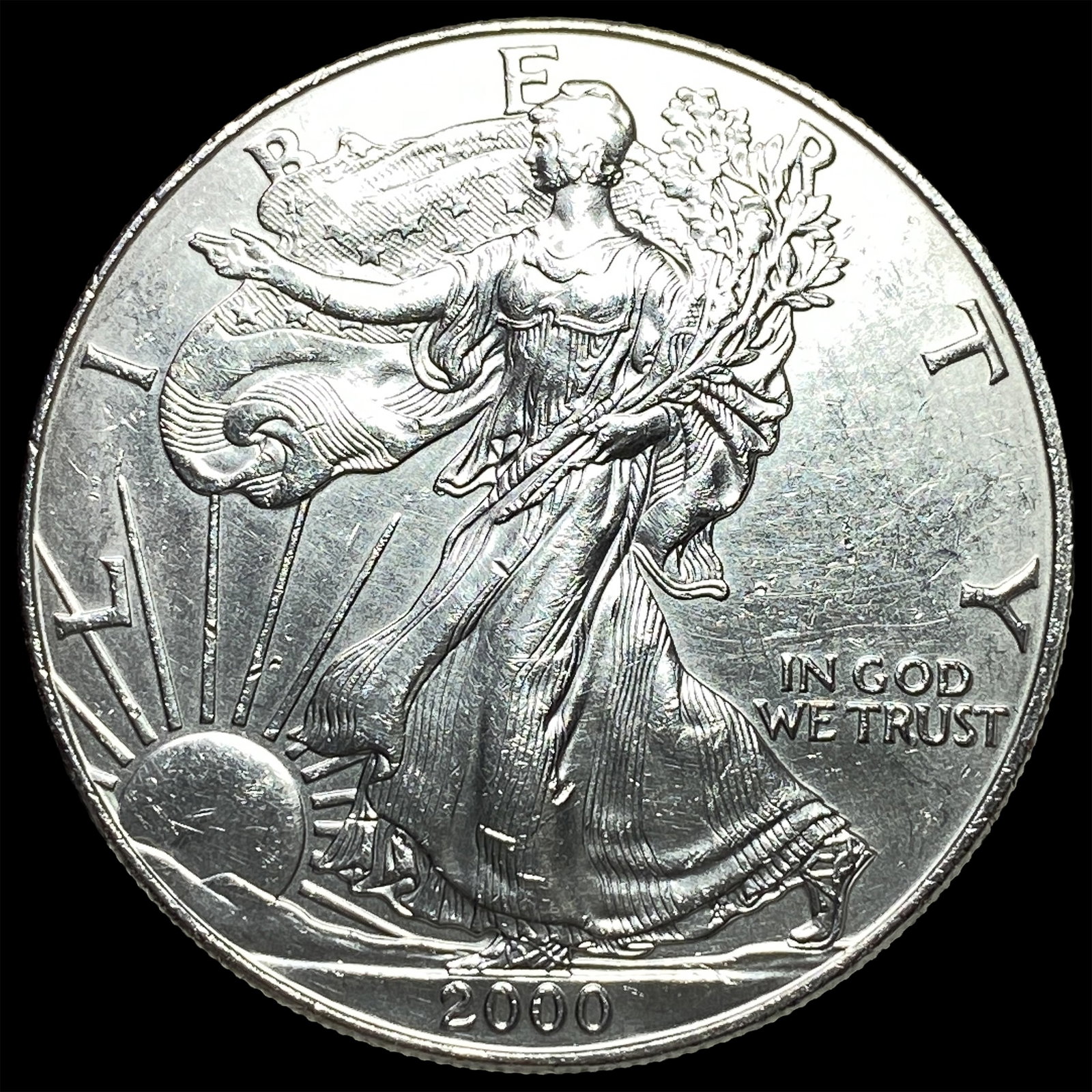 2000 Silver American Eagle $1 CHOICE BU (1 of 2)