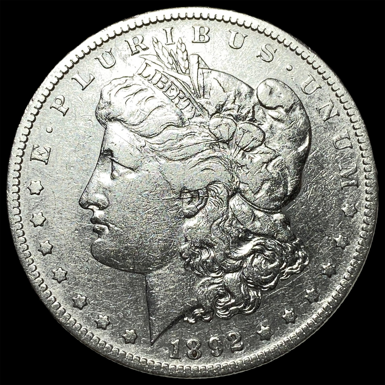 1892-S Silver Morgan Dollar NEARLY UNCIRCULATED: 1892-S Silver Morgan Dollar NEARLY UNCIRCULATED