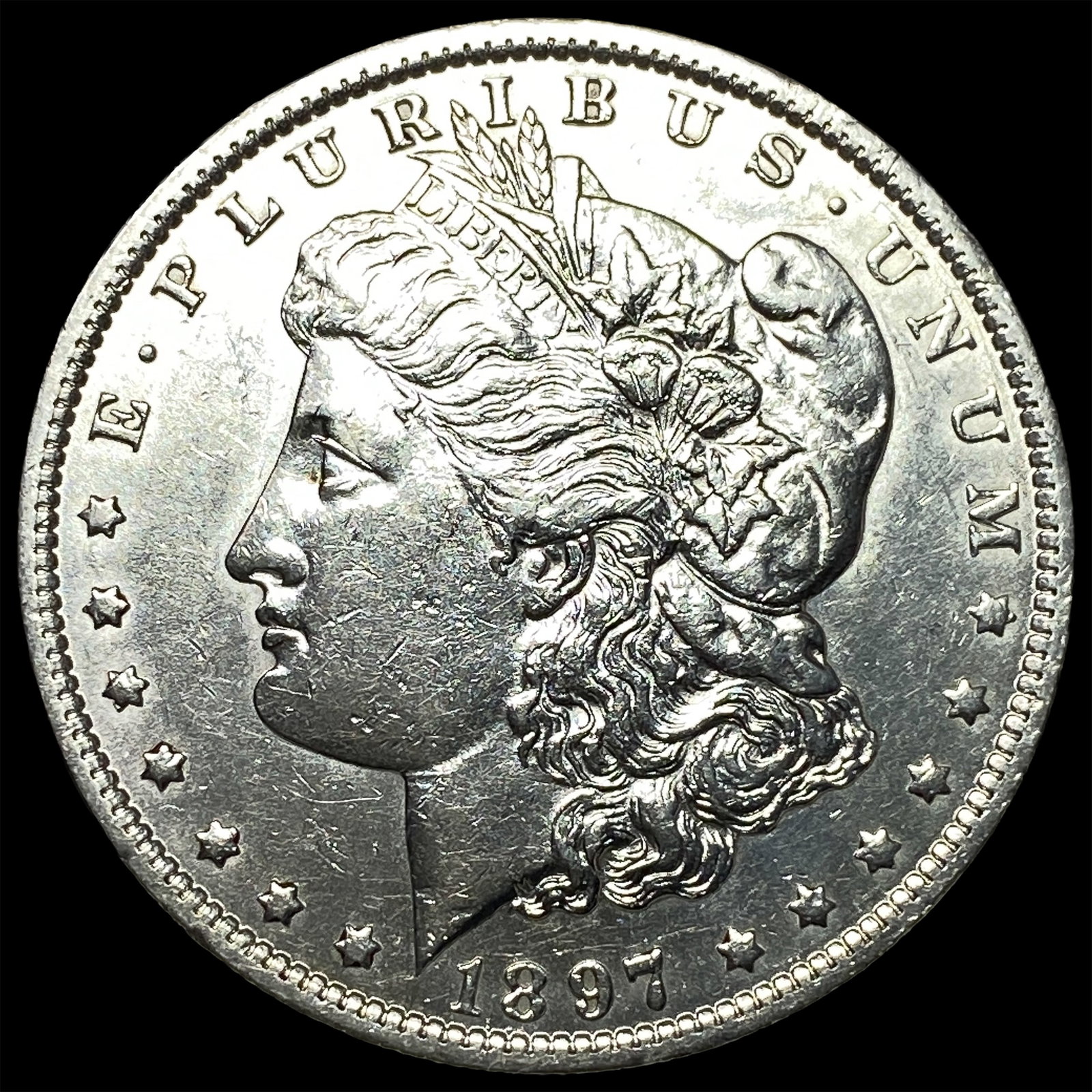 1897-S Silver Morgan Dollar CHOICE AU: 1897-S Silver Morgan Dollar CHOICE AU