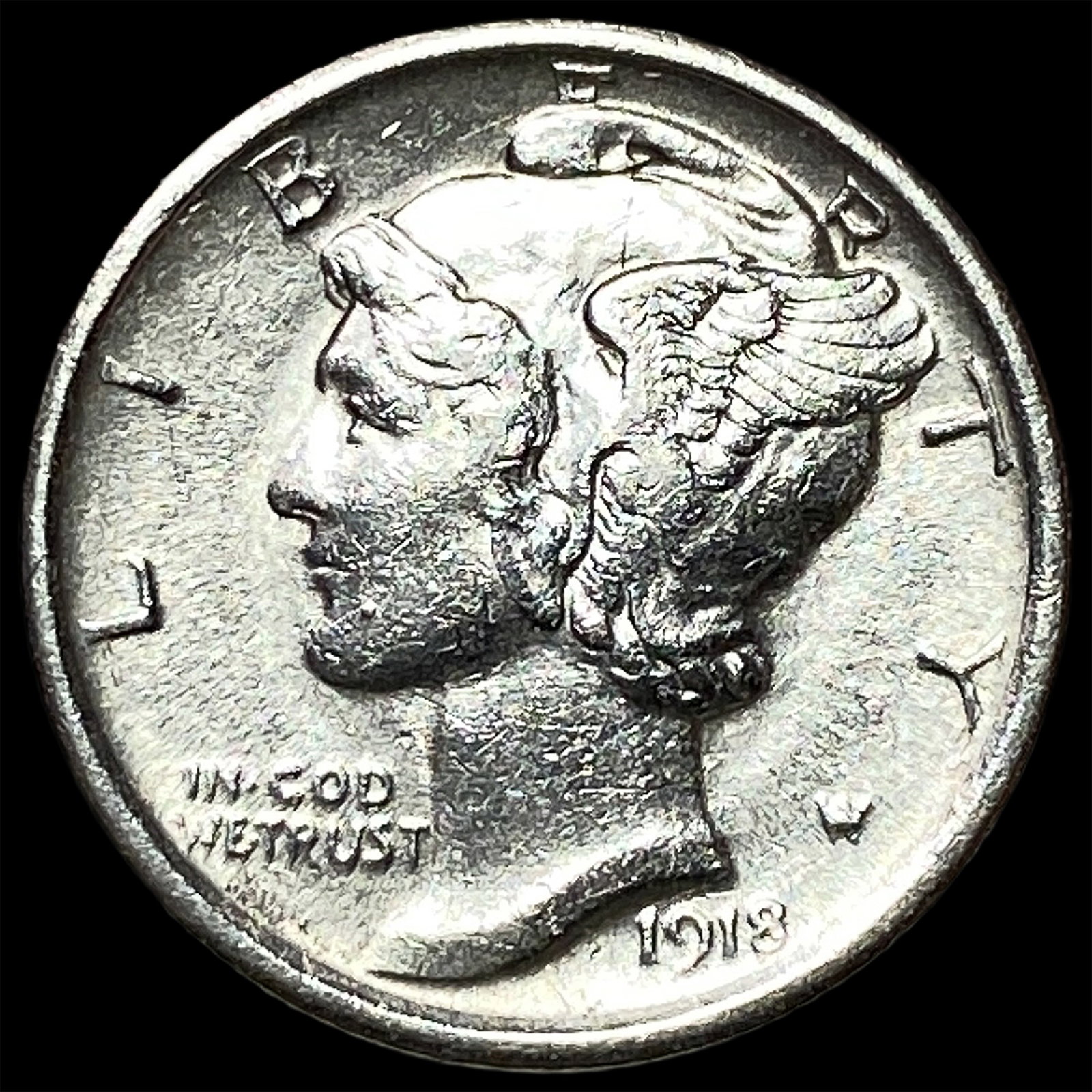 1918-S Silver Mercury Dime UNCIRCULATED: 1918-S Silver Mercury Dime UNCIRCULATED