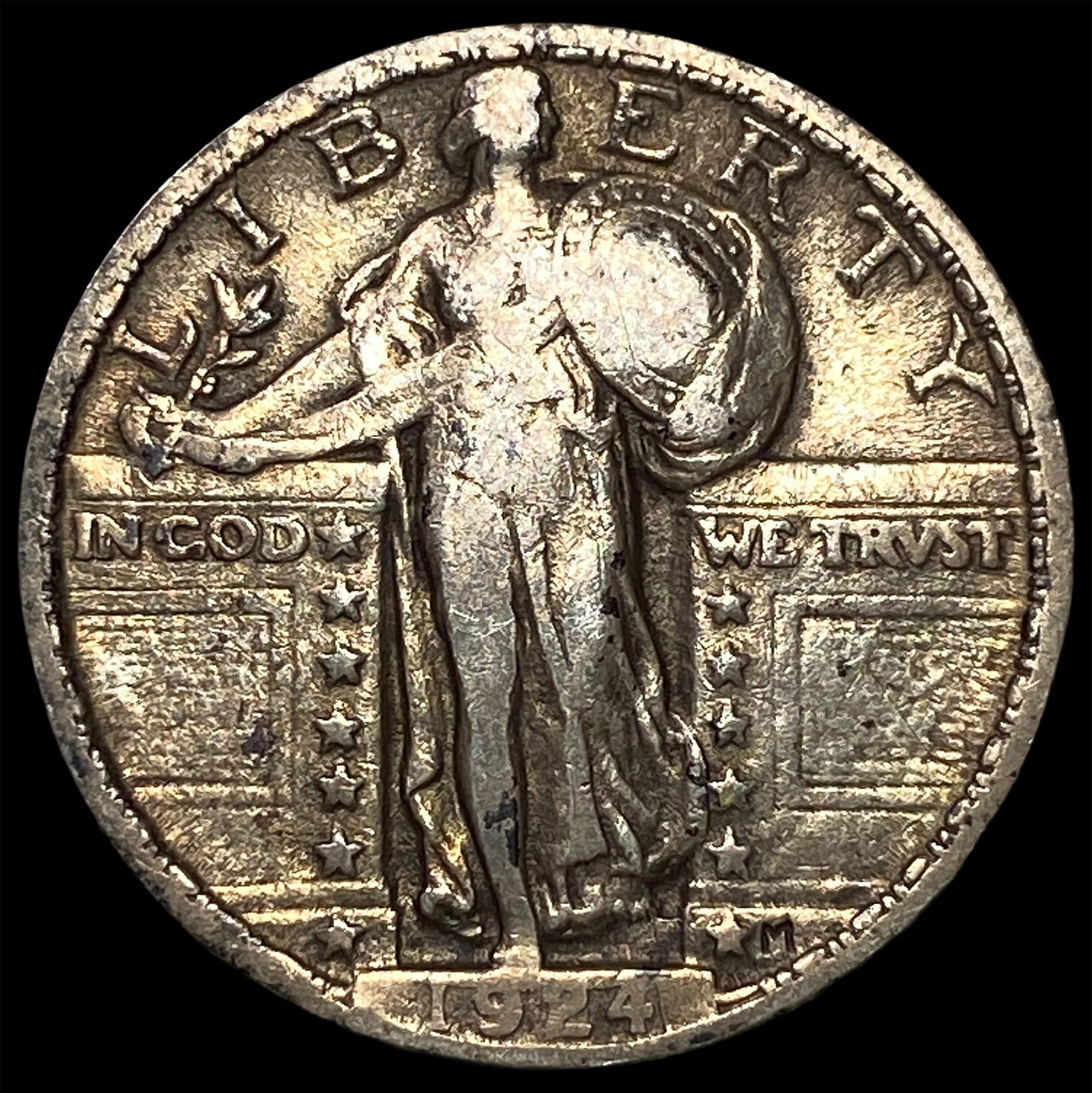 1924 Standing Liberty Quarter NEARLY UNCIRCULATED: 1924 Standing Liberty Quarter NEARLY UNCIRCULATED
