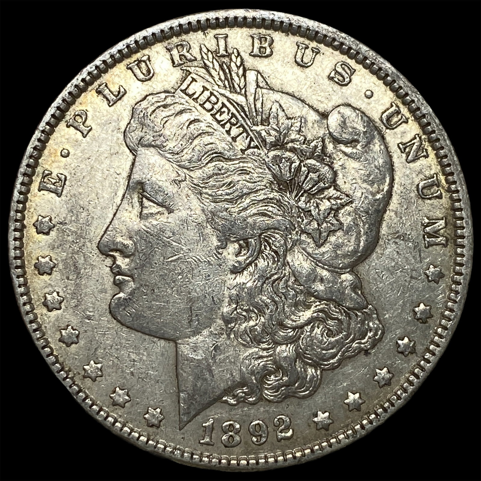 1892-S Silver Morgan Dollar CLOSELY UNCIRCULATED: 1892-S Silver Morgan Dollar CLOSELY UNCIRCULATED