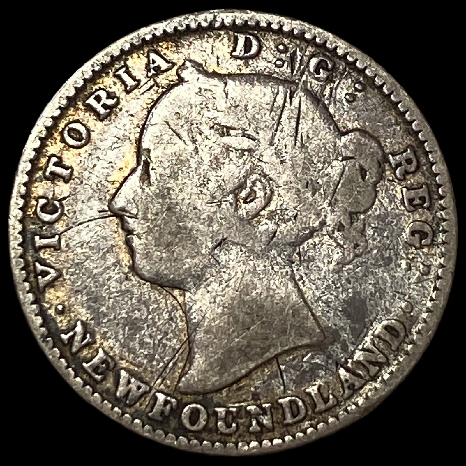 1882-H Newfoundland Silver 10 Cents LIGHTLY CIRCULATED: 1882-H Newfoundland Silver 10 Cents LIGHTLY CIRCULATED