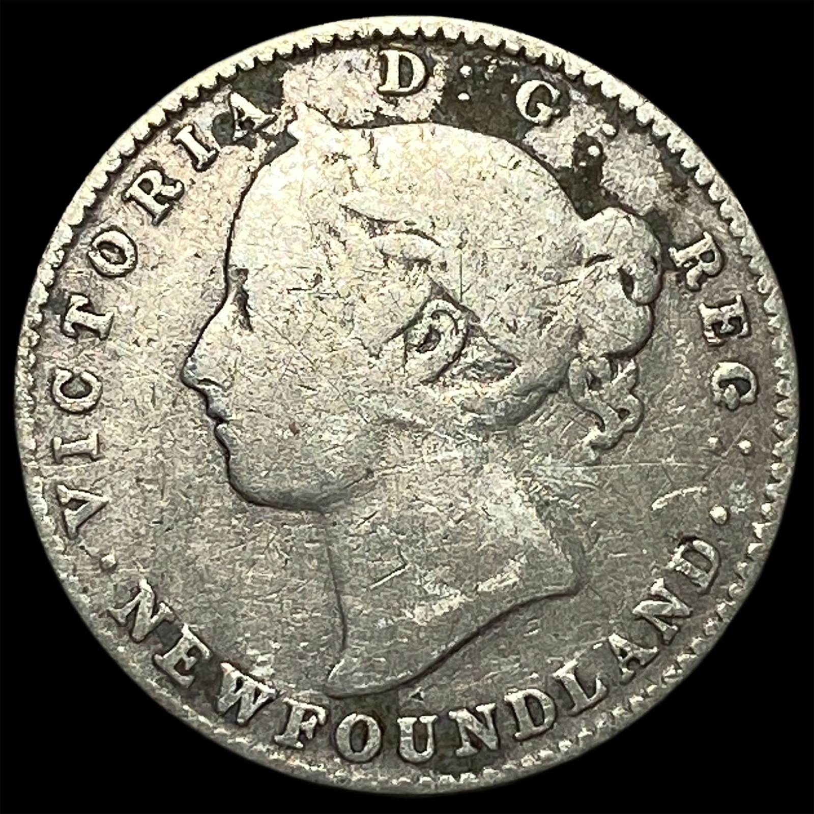 1894 Newfoundland Silver 10 Cents ABOUT UNCIRCULATED: 1894 Newfoundland Silver 10 Cents ABOUT UNCIRCULATED