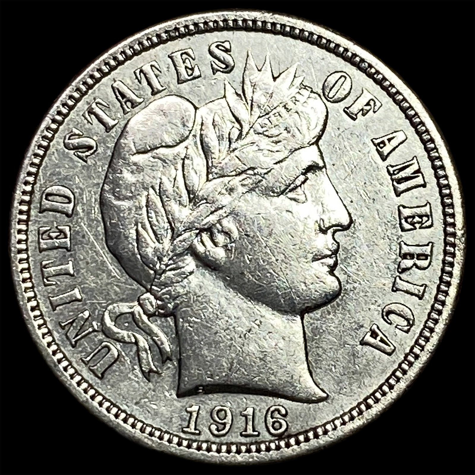 1916 Barber Dime CLOSELY UNCIRCULATED: 1916 Barber Dime CLOSELY UNCIRCULATED