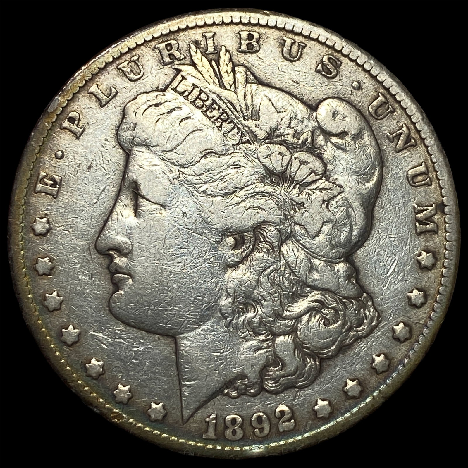 1892-CC Silver Morgan Dollar NEARLY UNCIRCULATED: 1892-CC Silver Morgan Dollar NEARLY UNCIRCULATED