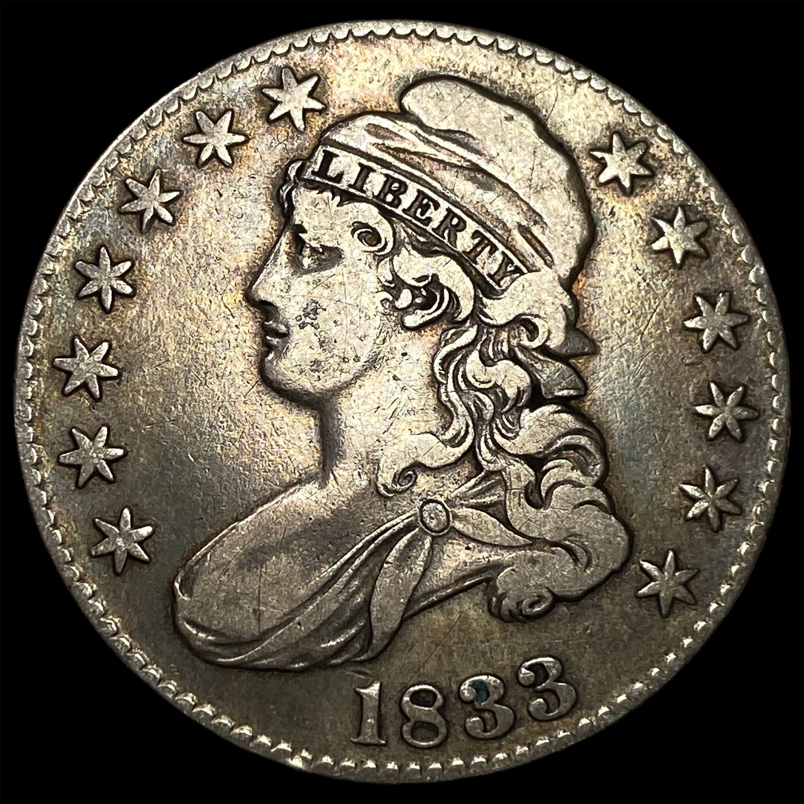1833 Capped Bust Half Dollar NICELY CIRCULATED (1 of 2)