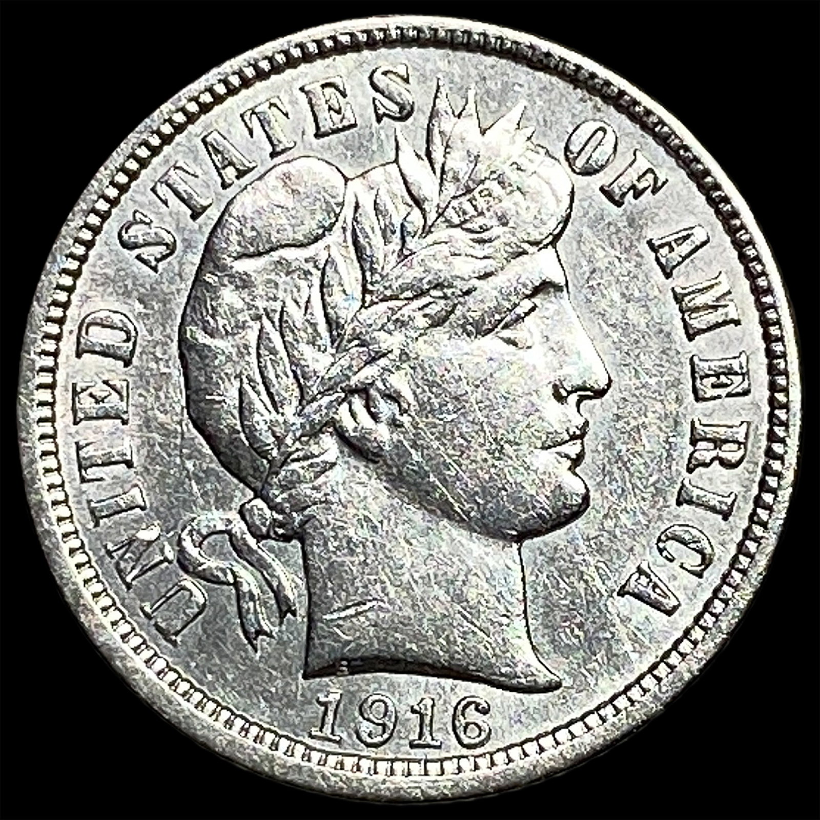 1916 Barber Dime CLOSELY UNCIRCULATED: 1916 Barber Dime CLOSELY UNCIRCULATED