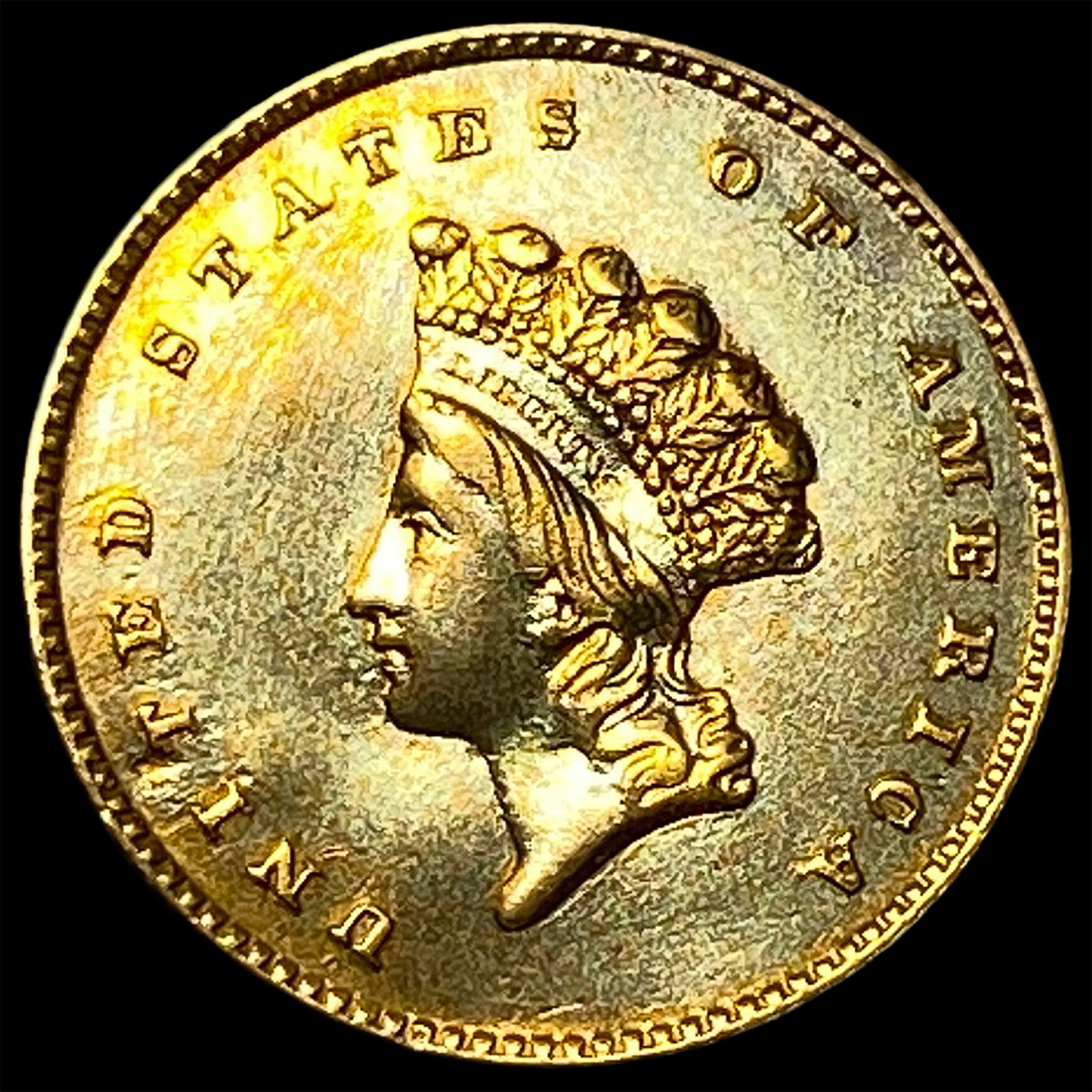 1855 Gold $1 Indian Princess Head Type 2 CHOICE BU: 1855 Gold $1 Indian Princess Head Type 2 CHOICE BU