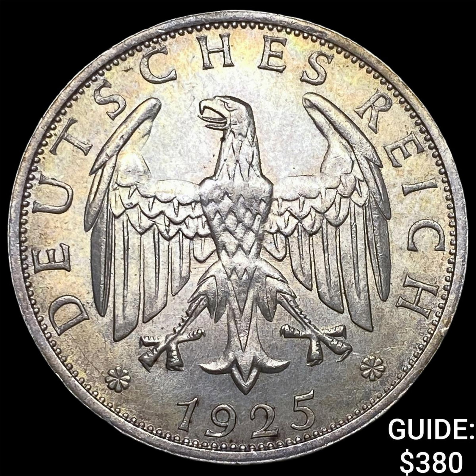 1925 Germany Silver 2 Reichs Mark: 1925 Germany Silver 2 Reichs Mark