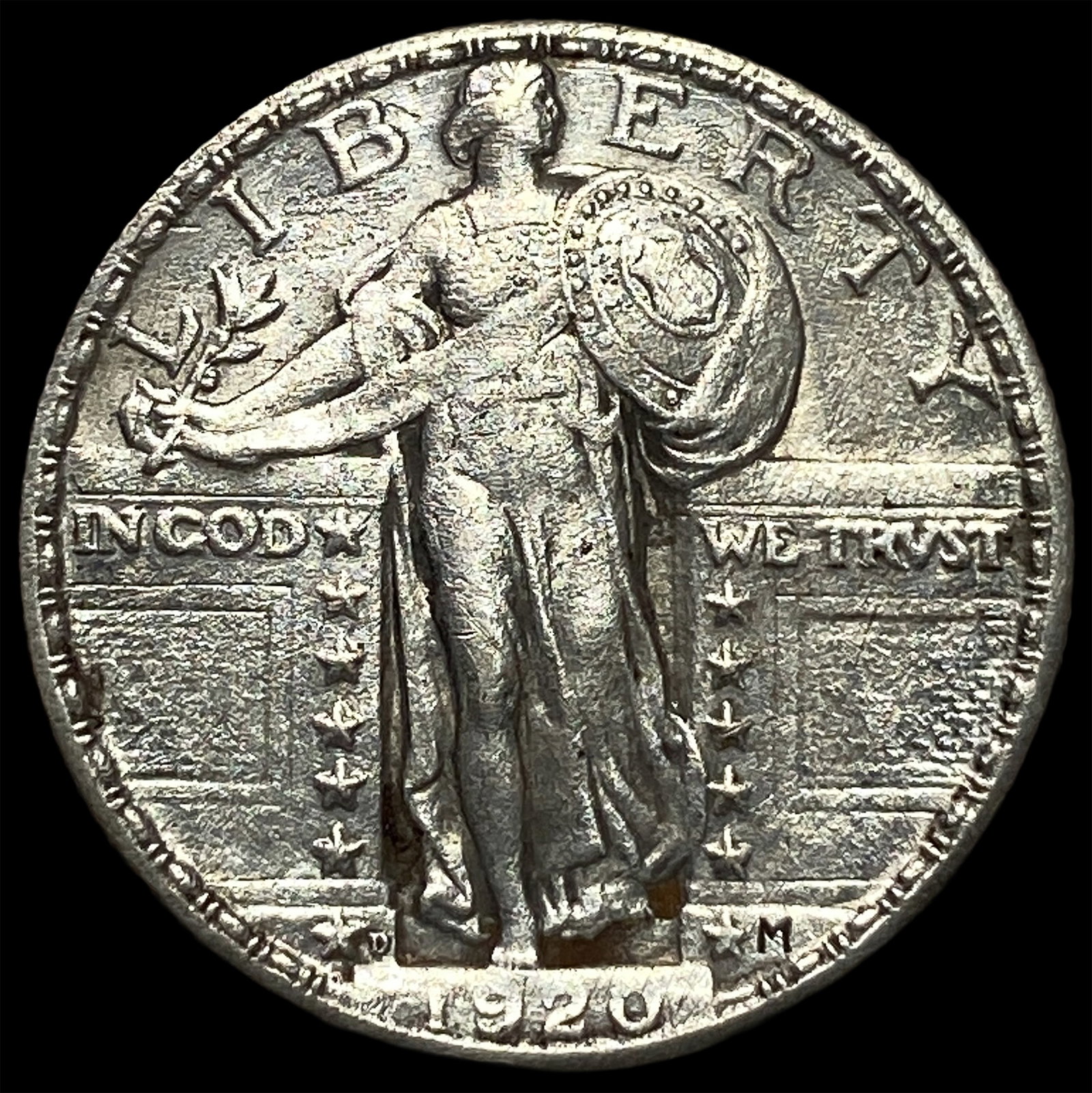 1920-D Silver Standing Liberty Quarter UNCIRCULATED: 1920-D Silver Standing Liberty Quarter UNCIRCULATED