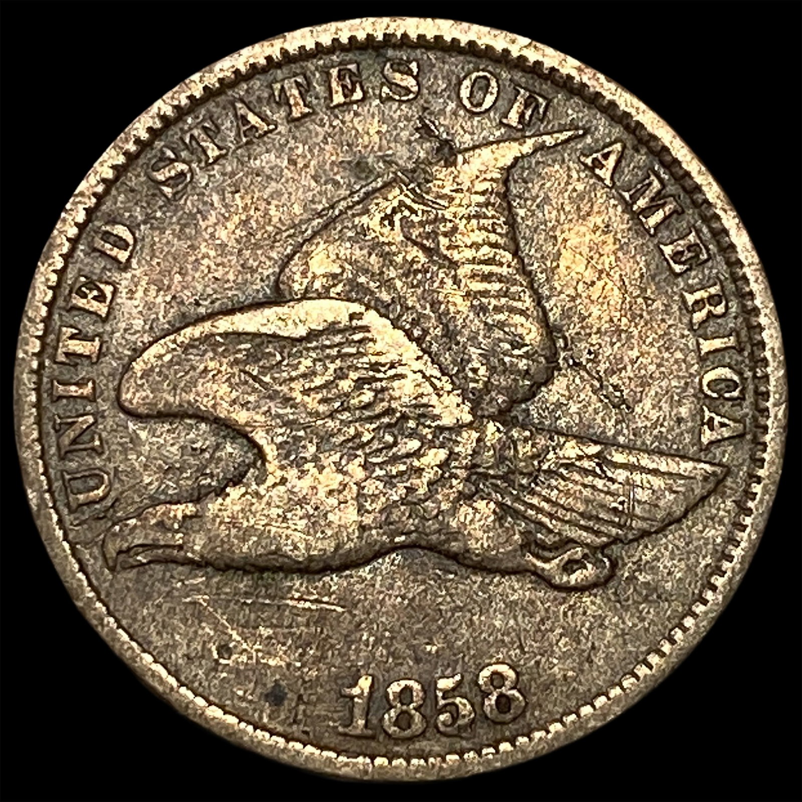 1858 Flying Eagle Cent NEARLY UNCIRCULATED (1 of 2)