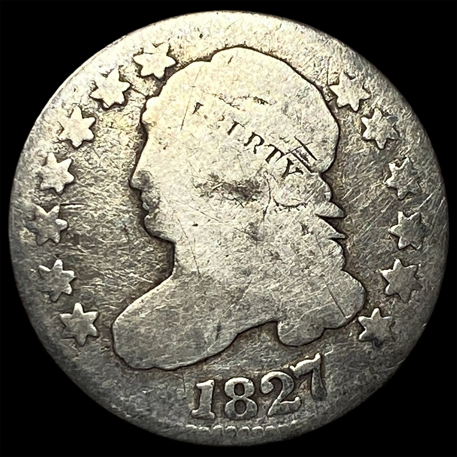 1827 Capped Bust Half Dollar NICELY CIRCULATED: 1827 Capped Bust Half Dollar NICELY CIRCULATED
