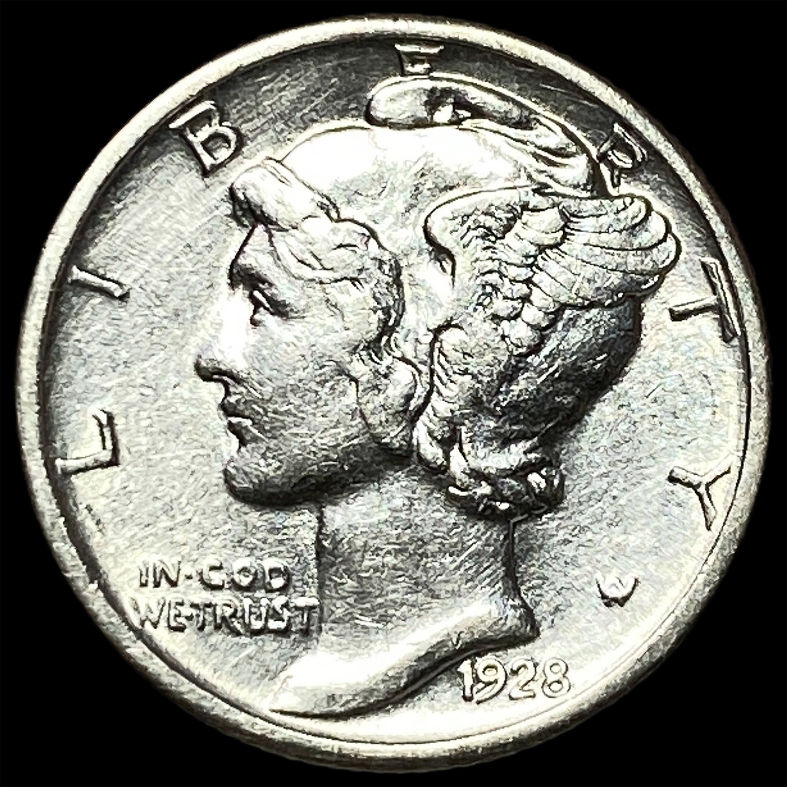 1928-S Silver Mercury Dime UNCIRCULATED: 1928-S Silver Mercury Dime UNCIRCULATED