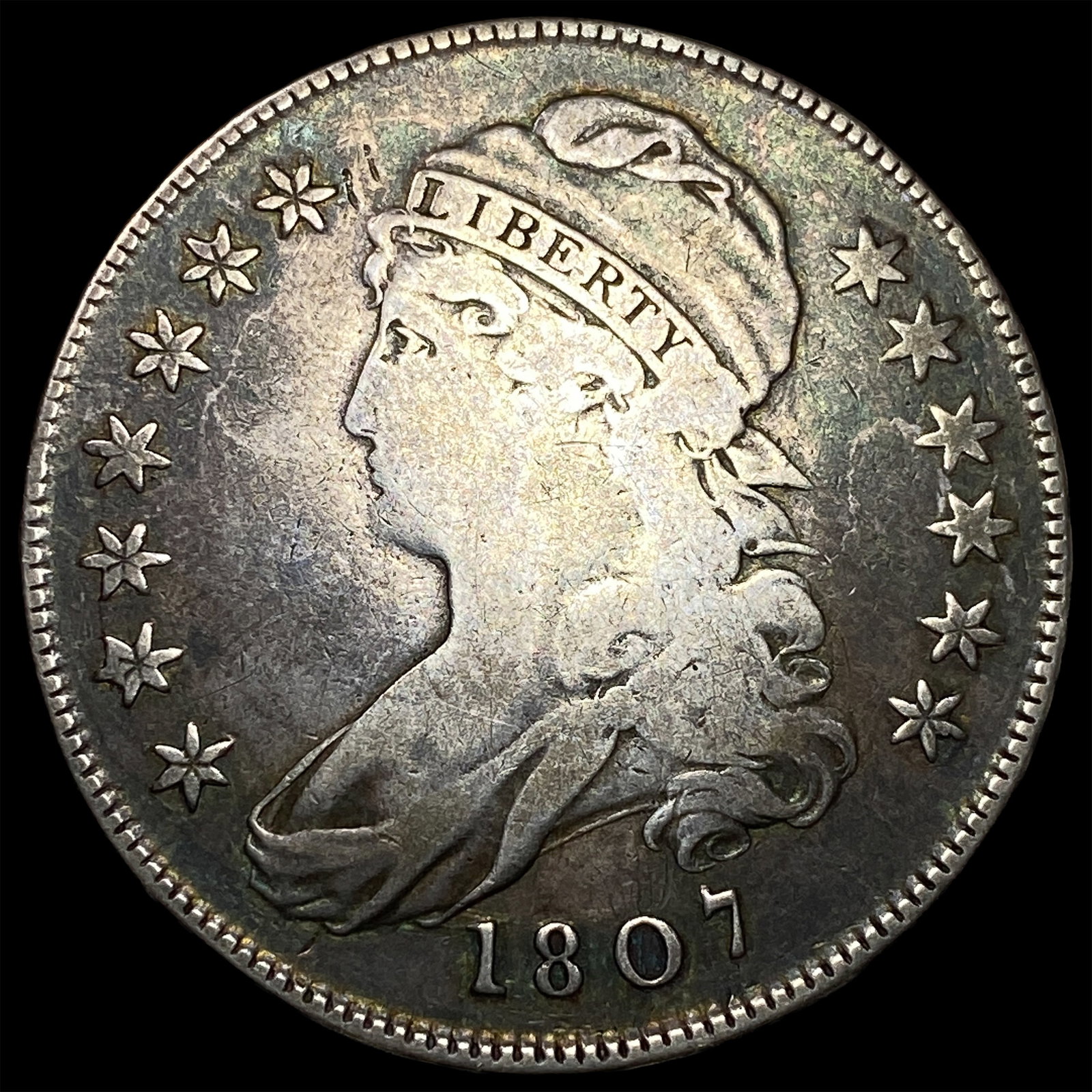 1807 Capped Bust Half Dollar LIGHTLY CIRCULATED (1 of 2)