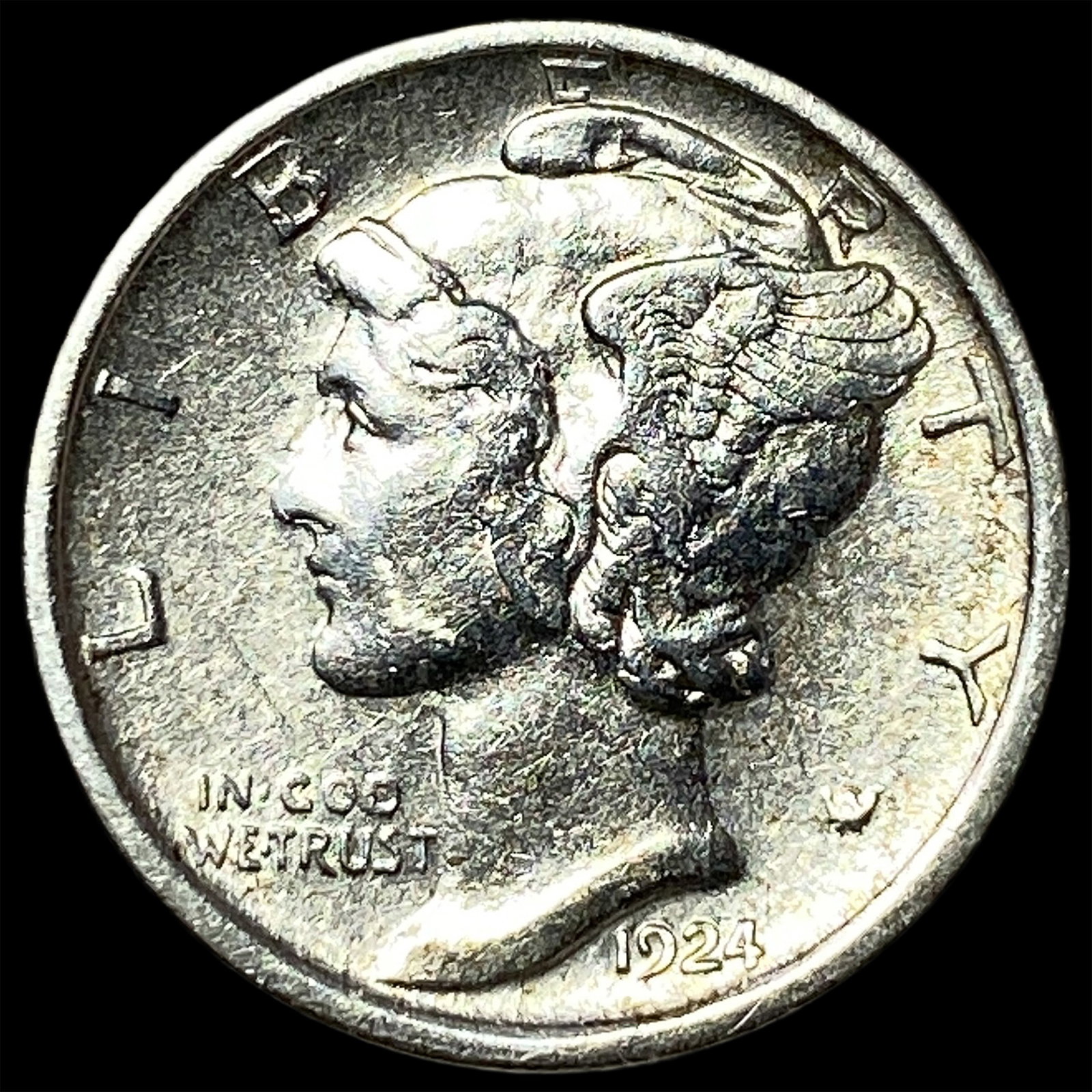 1924-D Silver Mercury Dime CLOSELY UNCIRCULATED (1 of 2)