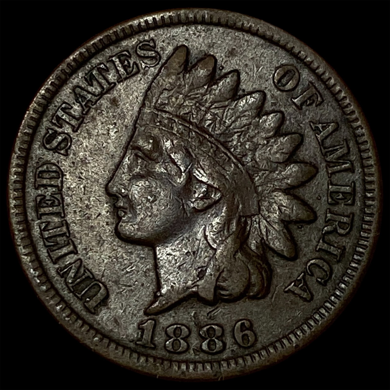 1886 Indian Head Cent NEARLY UNCIRCULATED: 1886 Indian Head Cent NEARLY UNCIRCULATED