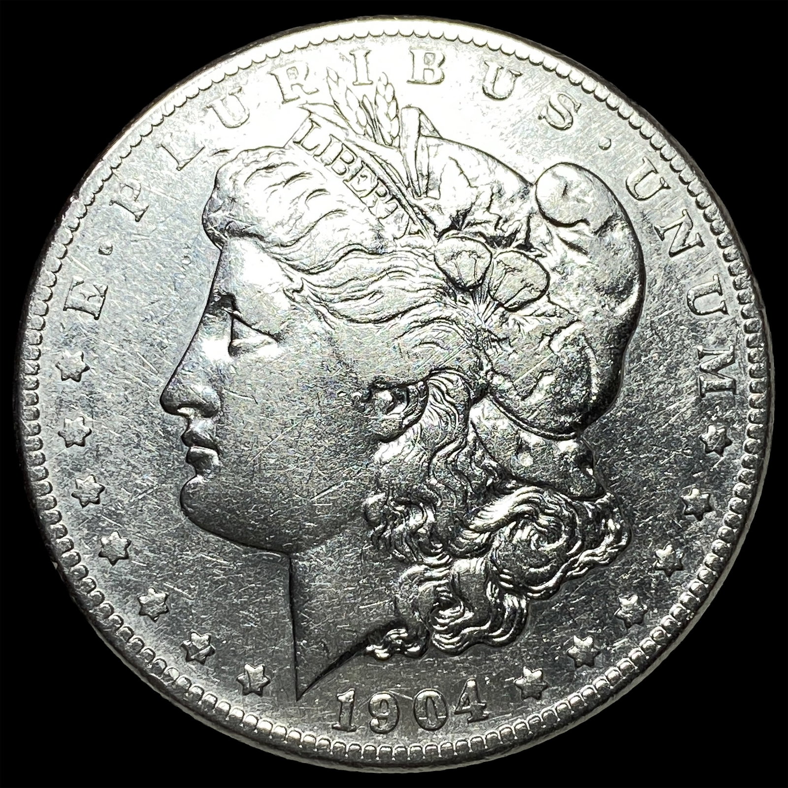 1904-S Silver Morgan Dollar NEARLY UNCIRCULATED: 1904-S Silver Morgan Dollar NEARLY UNCIRCULATED