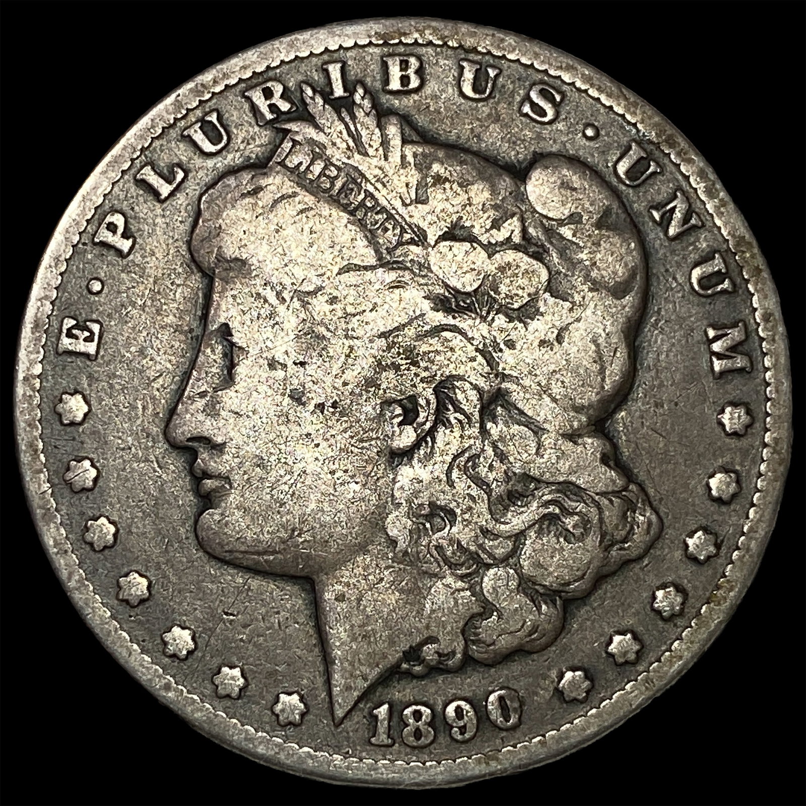1890-CC Silver Morgan Dollar LIGHTLY CIRCULATED: 1890-CC Silver Morgan Dollar LIGHTLY CIRCULATED
